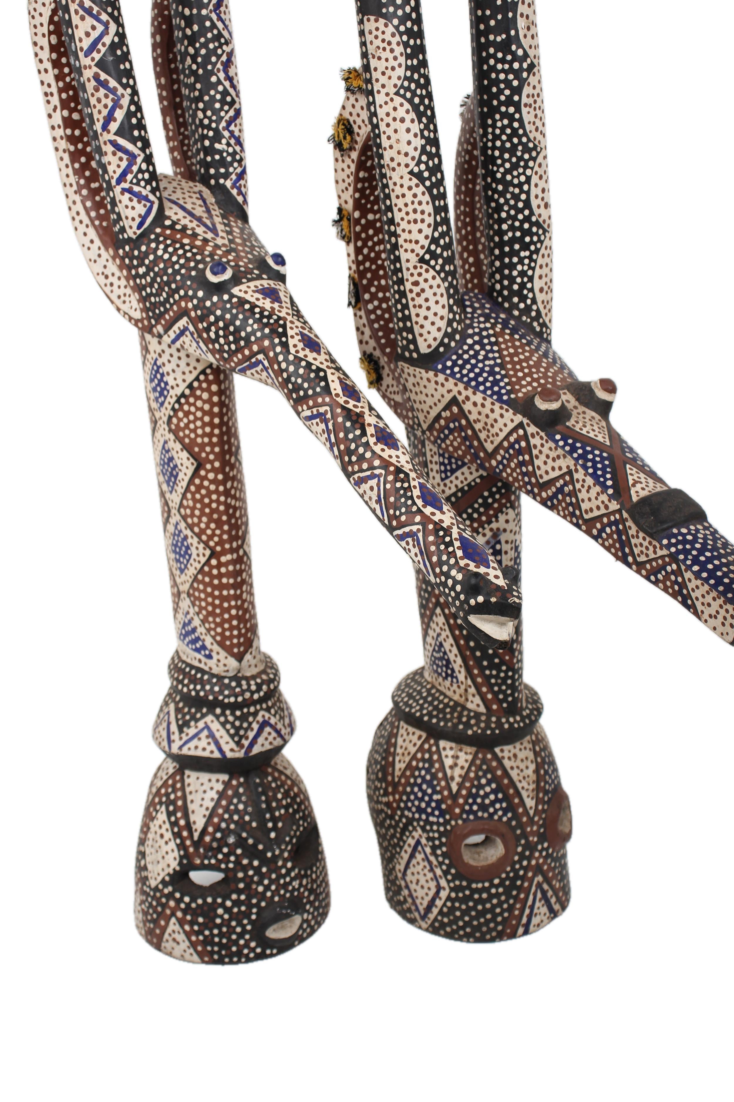 Bambara (Bamana) Tribe West African Artifacts ~57.5" Tall - New 2025