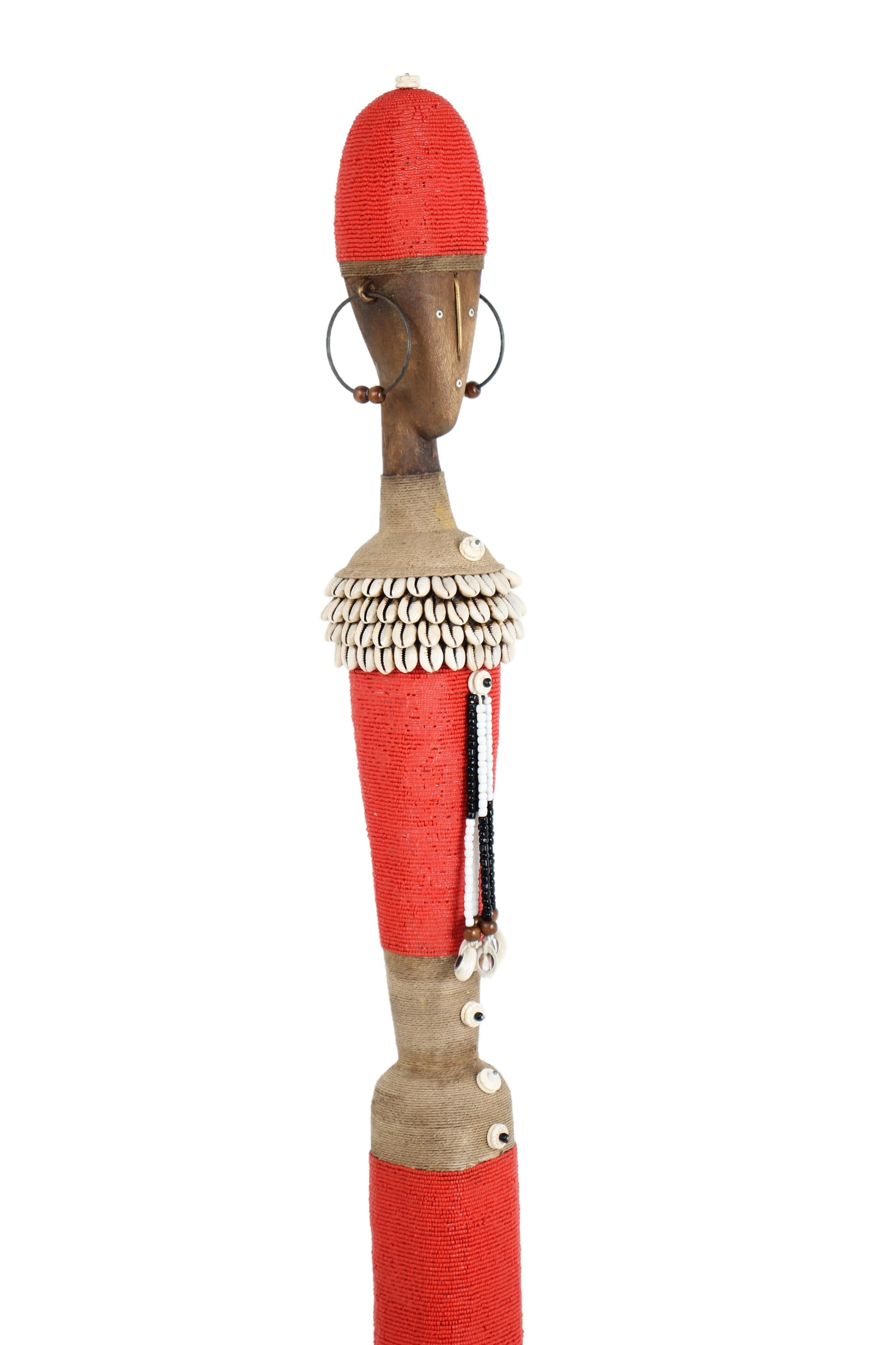 Namji Tribe Beaded Artifacts ~48.4" Tall - New 2025