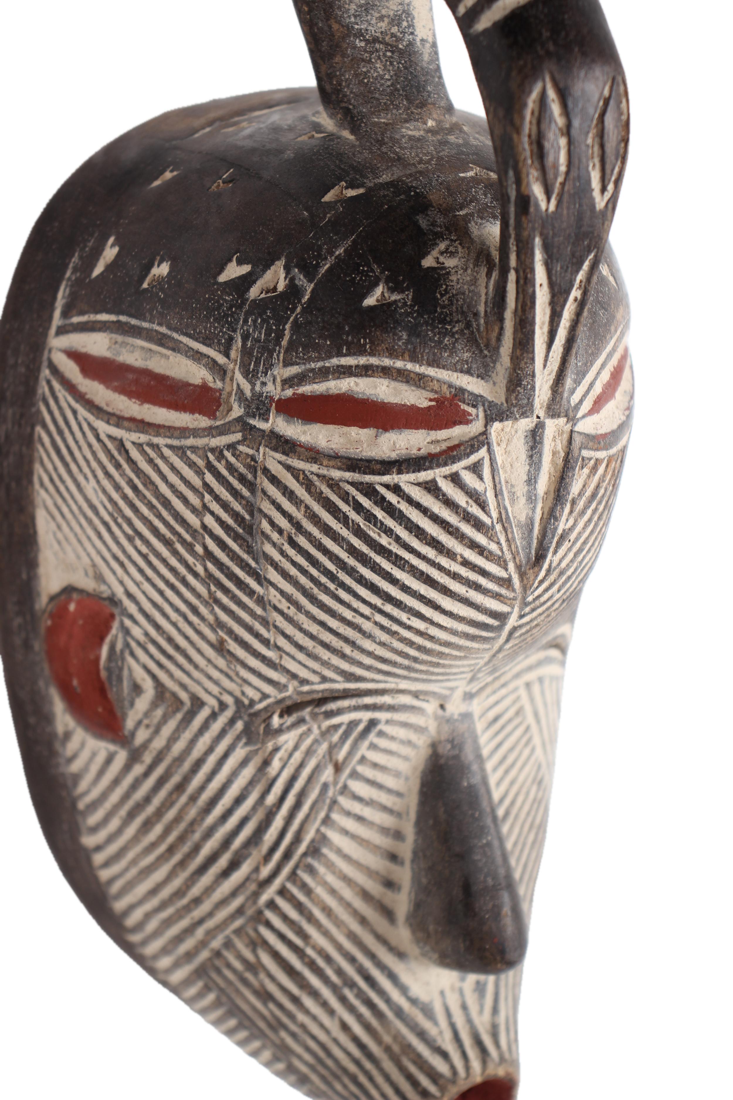 Senufo Tribe Mask ~12.2" Tall - New 2025 - Beaded Artifacts