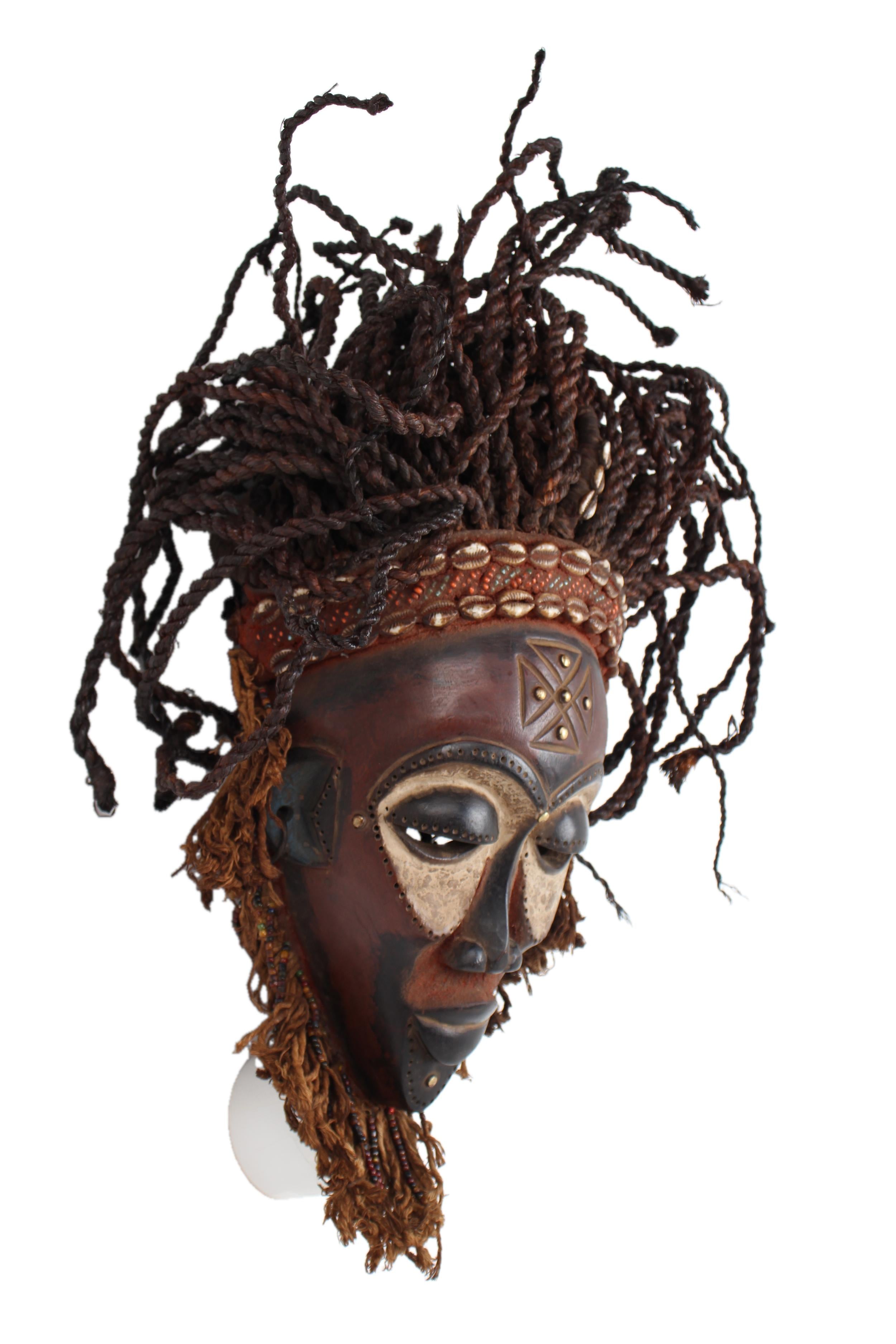 Chokwe Tribe Mask ~23.6" Tall - New 2025 - West African Artifacts