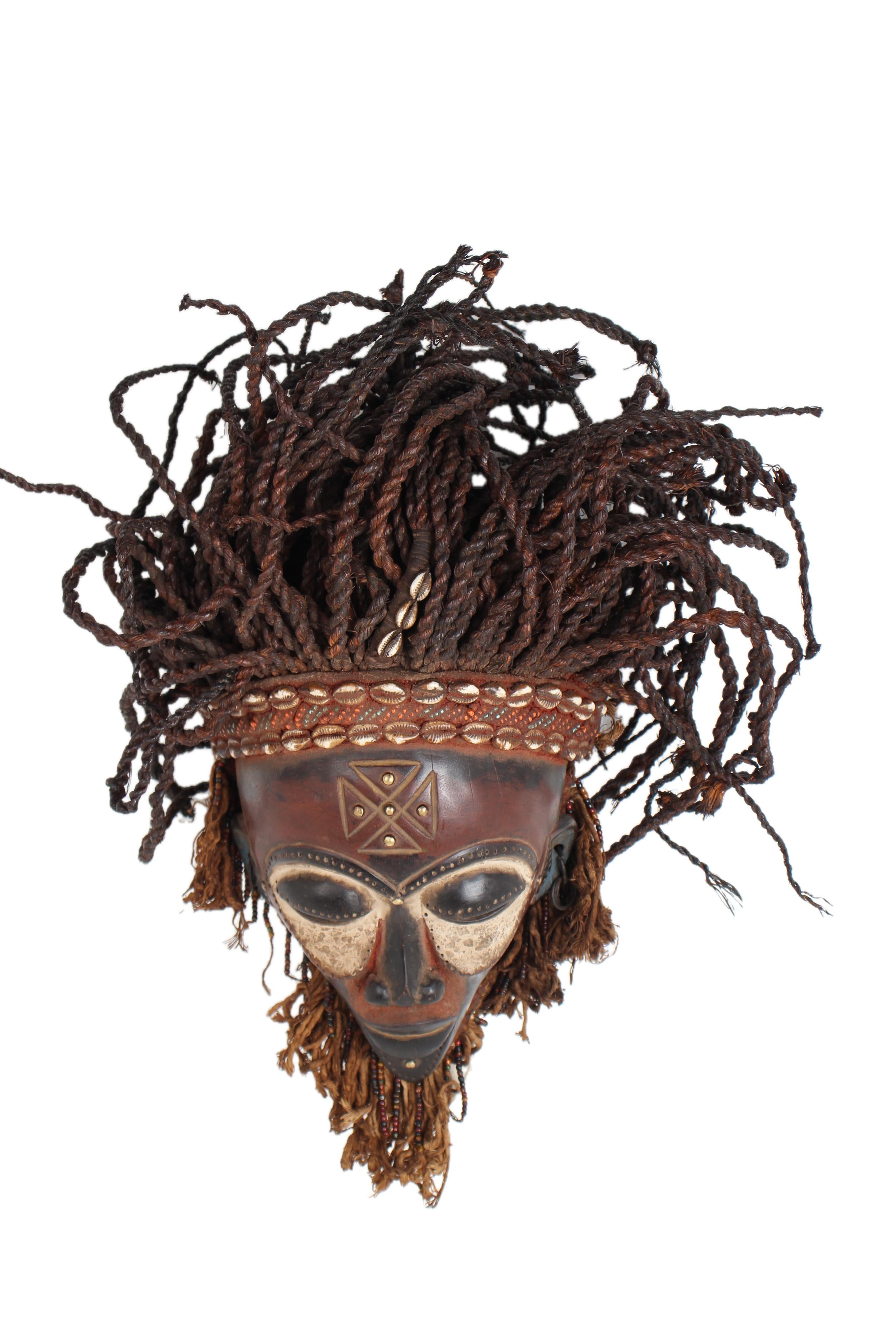 Chokwe Tribe Mask ~23.6" Tall - New 2025 - West African Artifacts