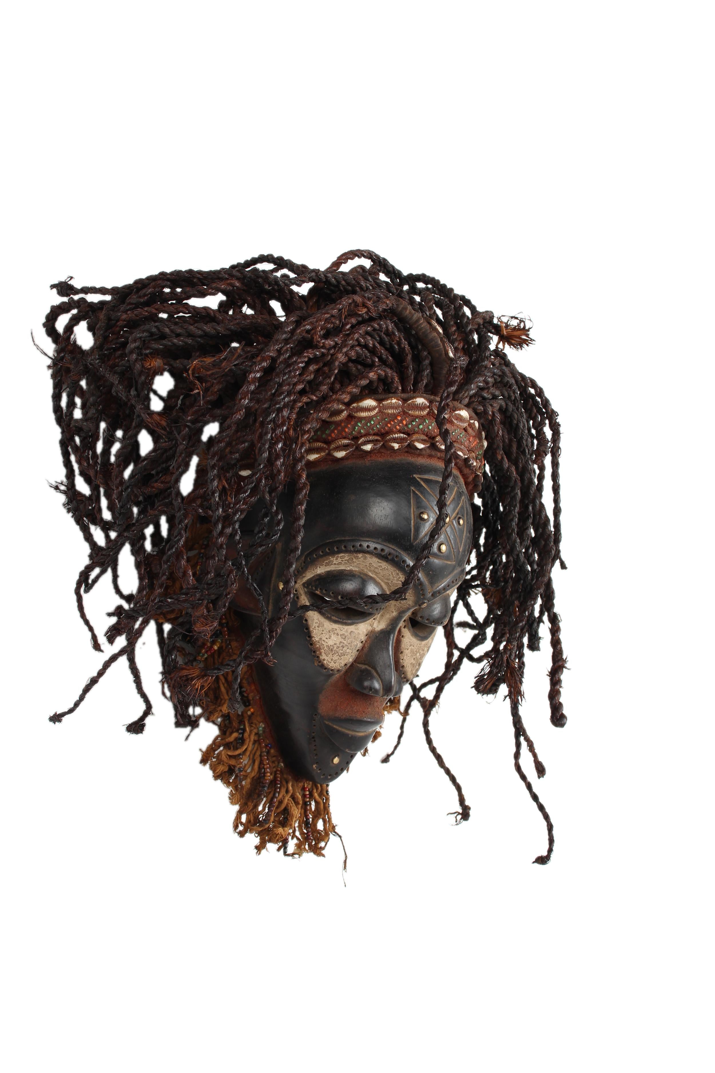 Chokwe Tribe Mask ~18.1" Tall - New 2025 - West African Artifacts