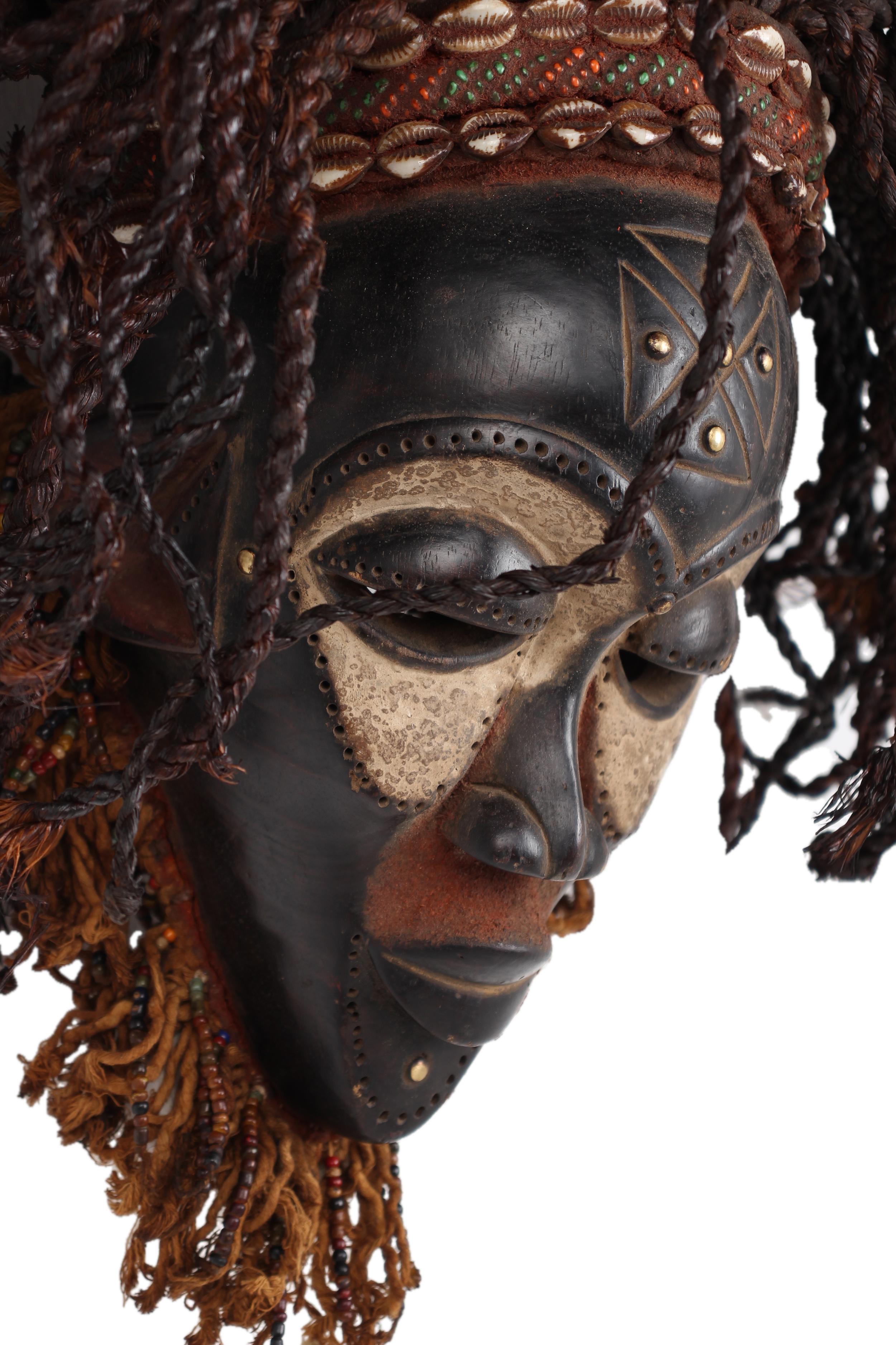 Chokwe Tribe Mask ~18.1" Tall - New 2025 - West African Artifacts