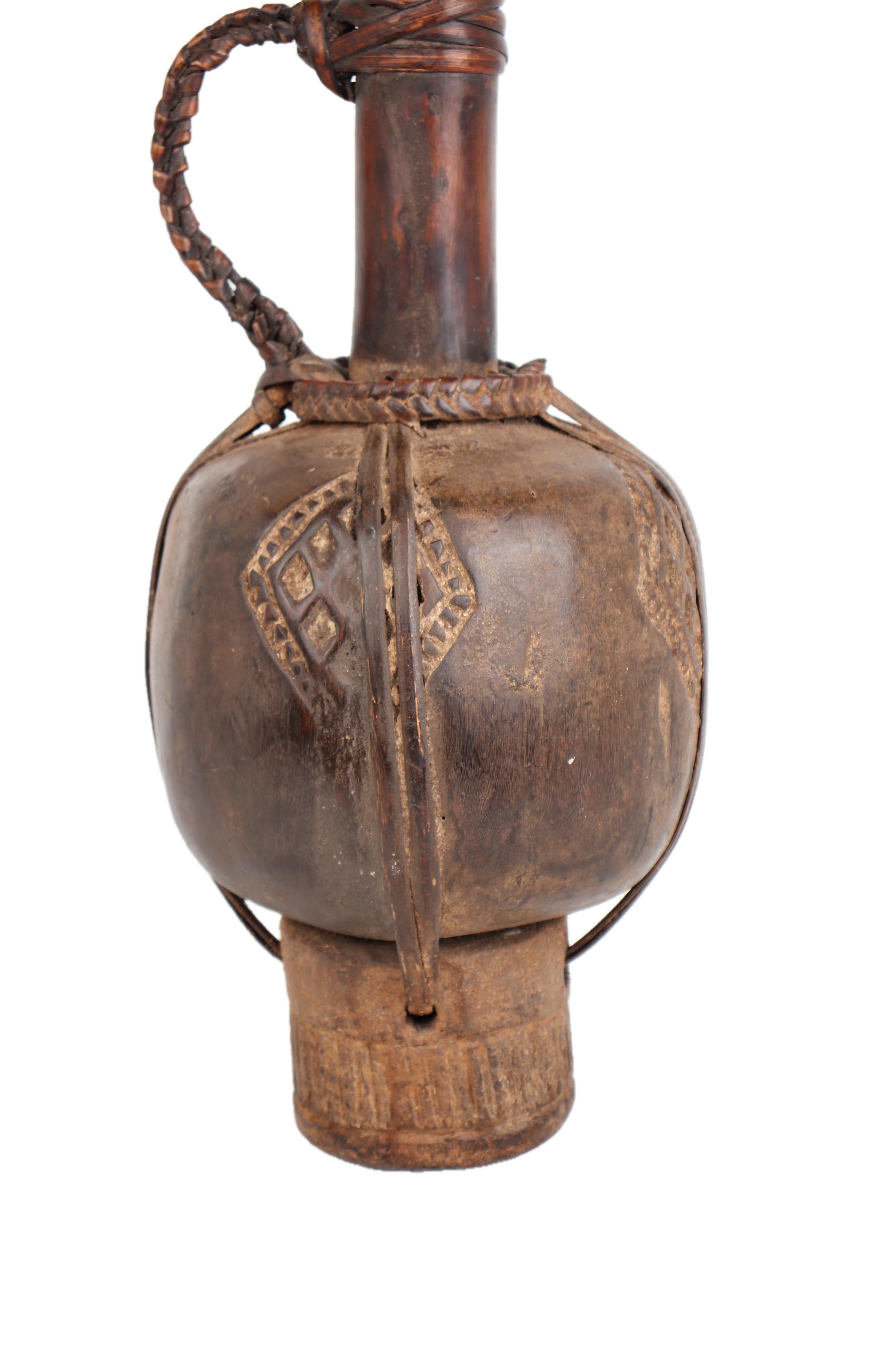 Fang Tribe Wooden Vessel ~24.0" Tall - New 2025 - Wooden and Basket Artifacts