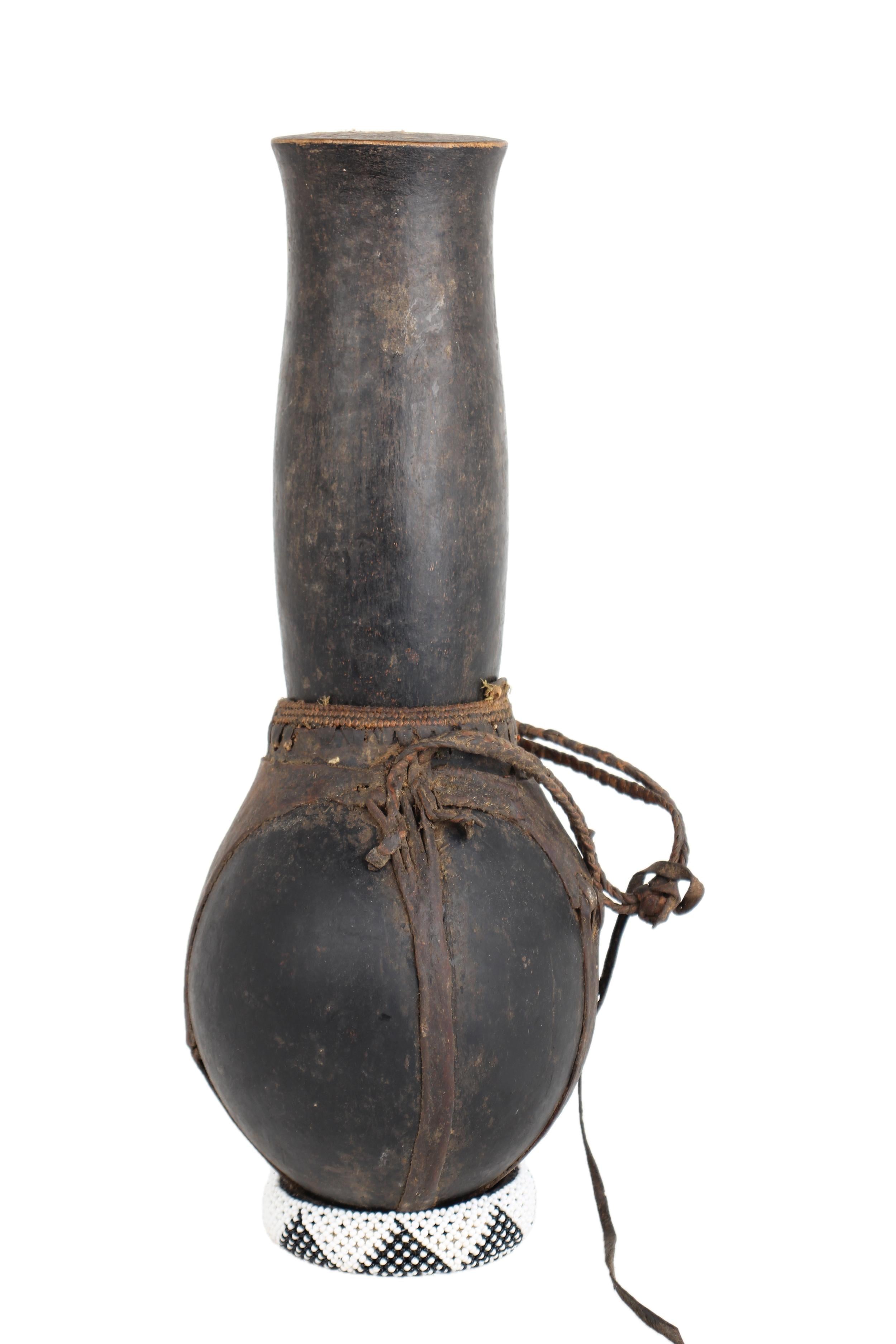 Maasai Tribe Milk Gourd Calabash ~18.5" Tall - New 2025