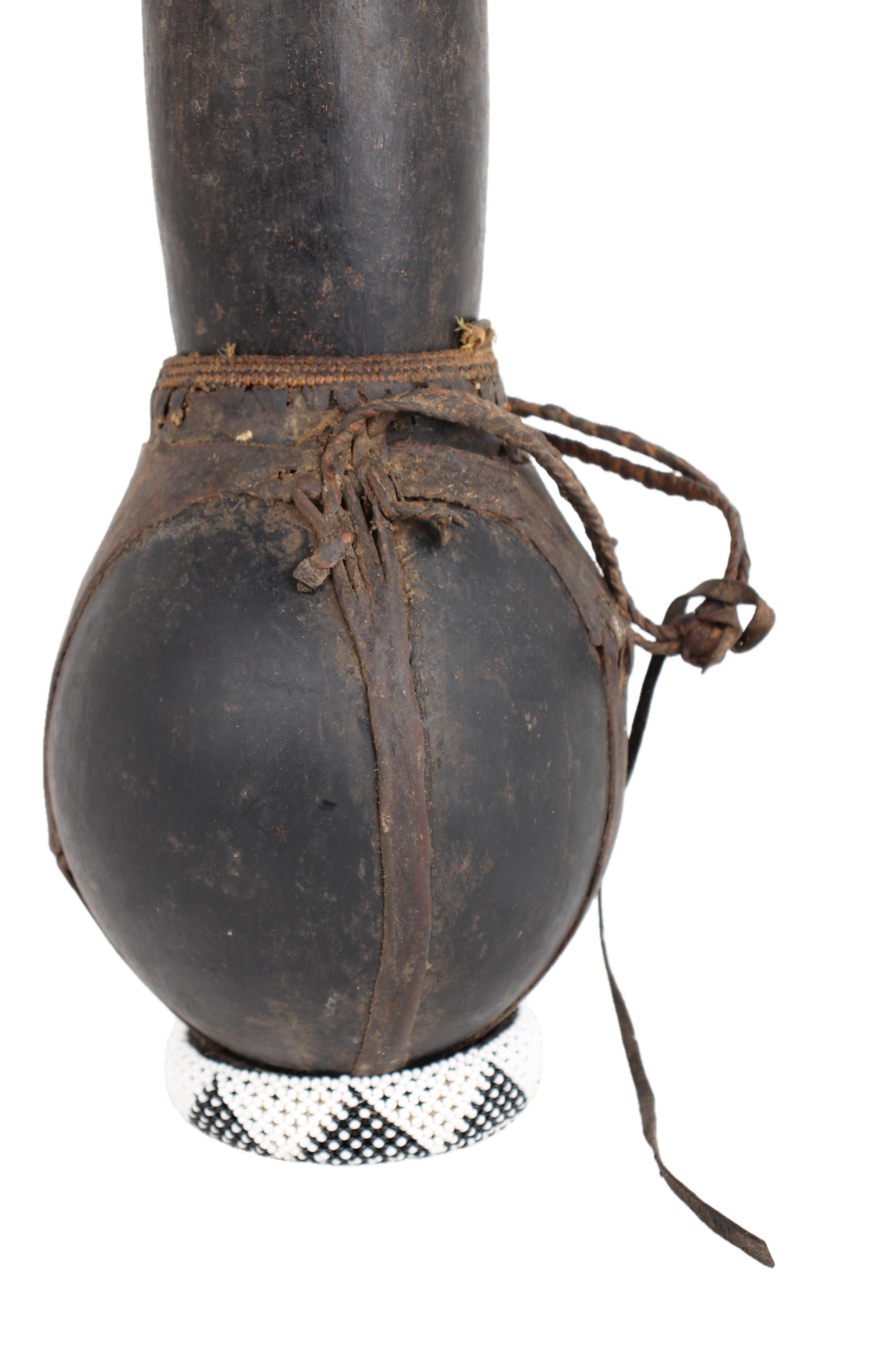 Maasai Tribe Milk Gourd Calabash ~18.5" Tall - New 2025