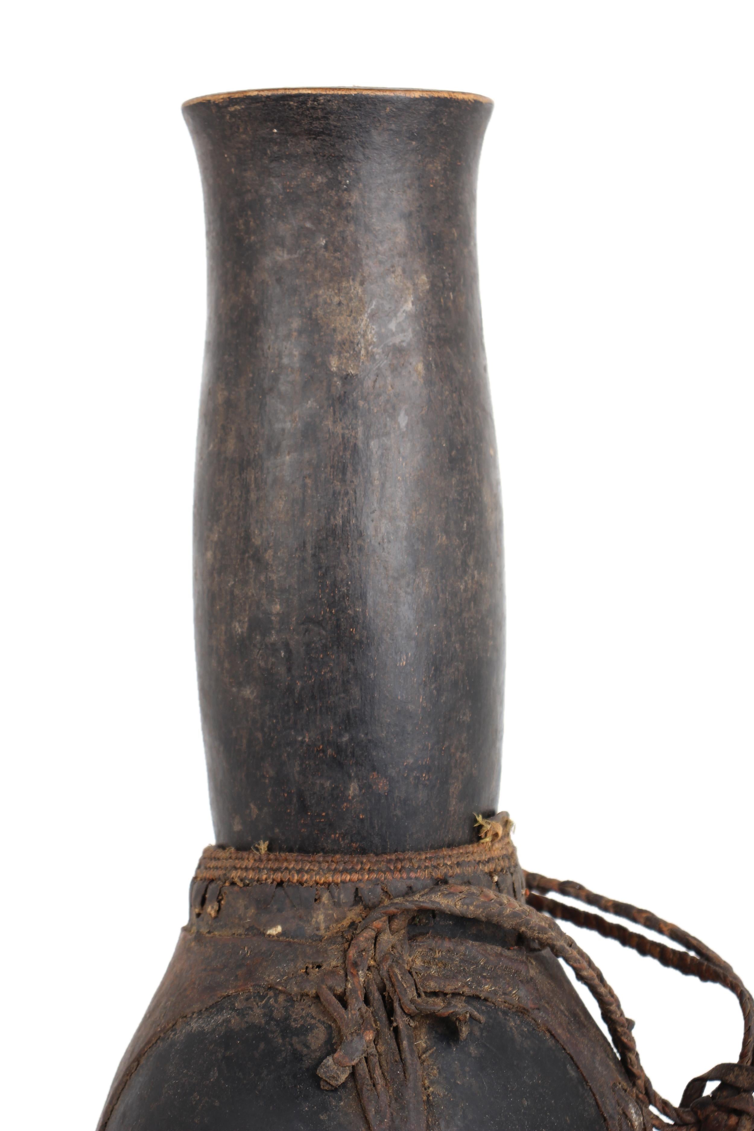 Maasai Tribe Milk Gourd Calabash ~18.5" Tall - New 2025 - West African Artifacts