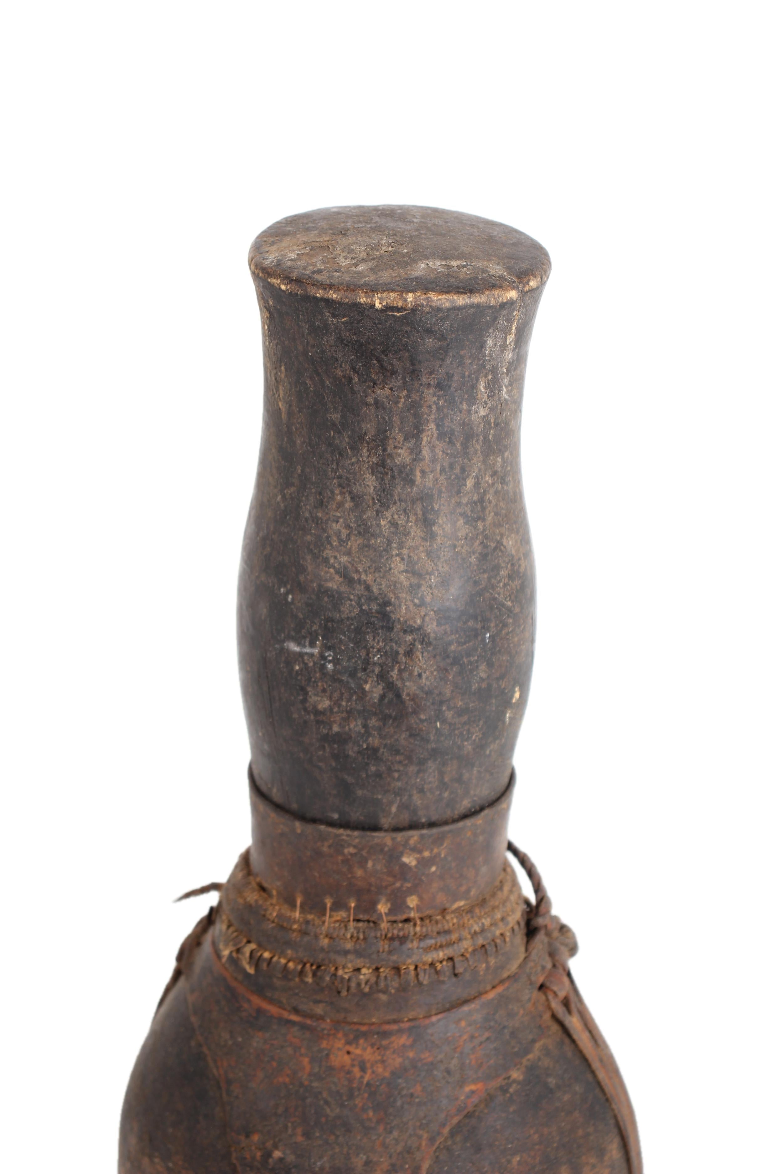 Maasai Tribe Milk Gourd Calabash ~18.9" Tall - New 2025 - West African Artifacts