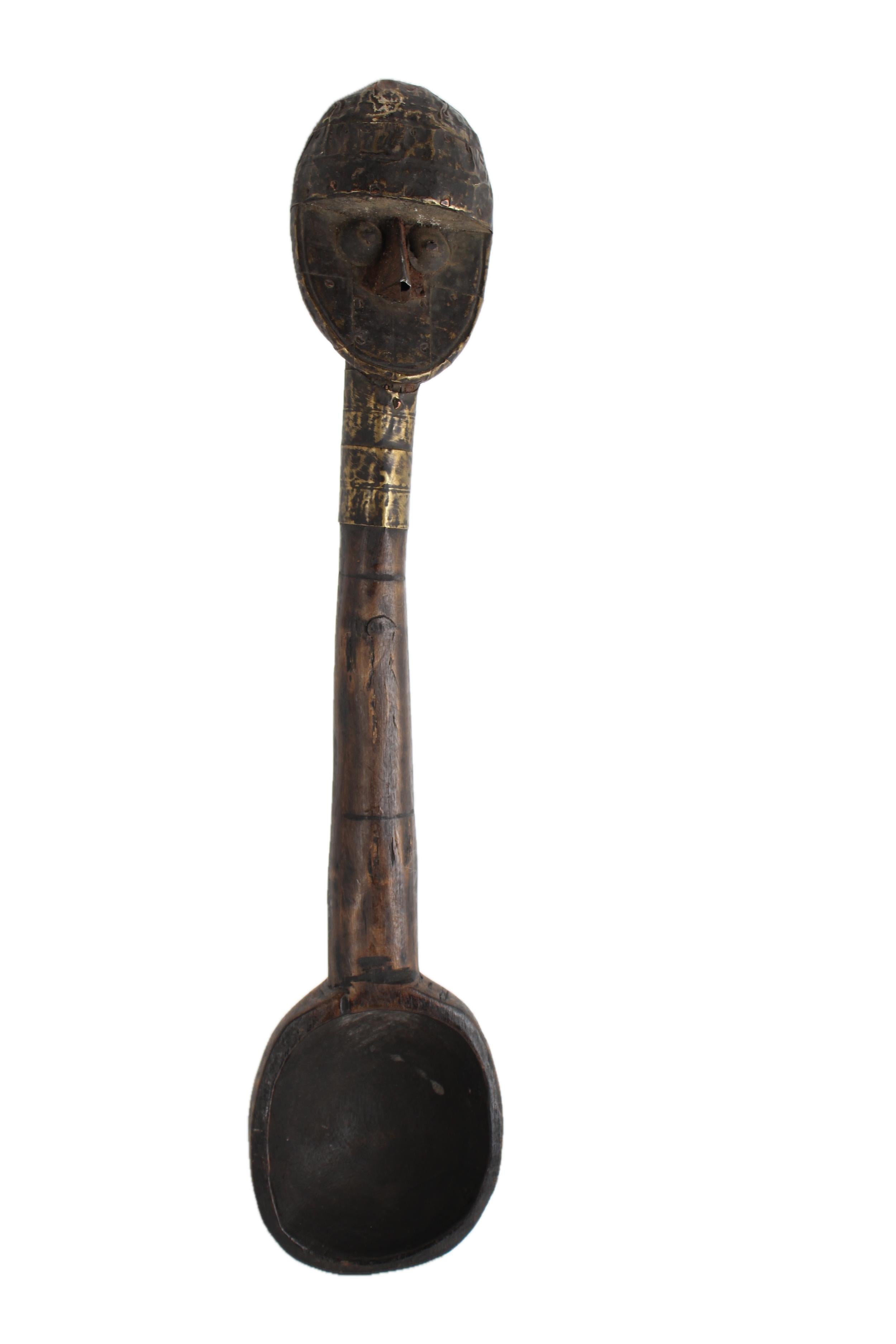 Bamileke Tribe Wooden Spoons ~16.9" Tall - New 2025 - West African Artifacts