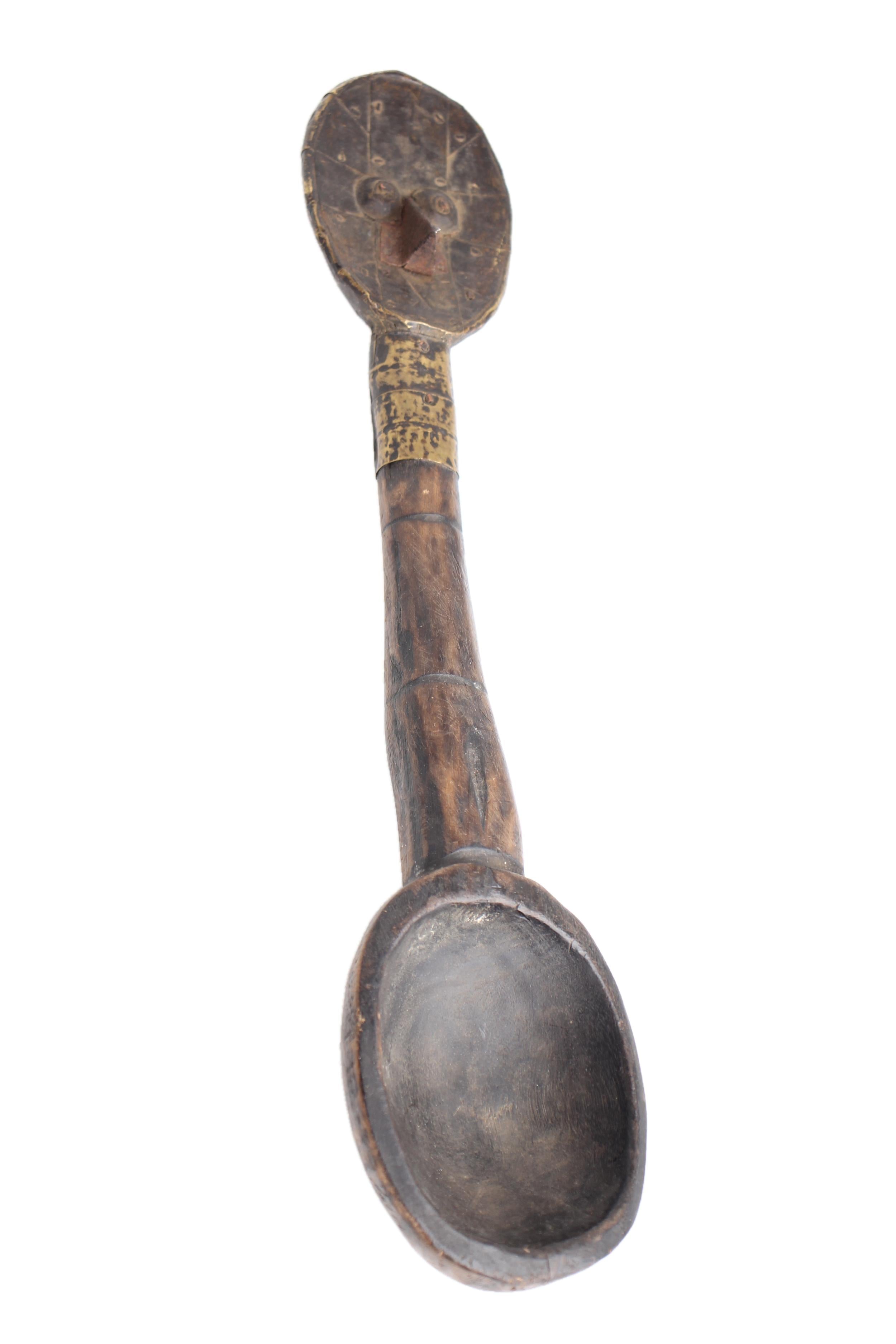 Bamileke Tribe Wooden Spoons ~16.1" Tall - New 2025