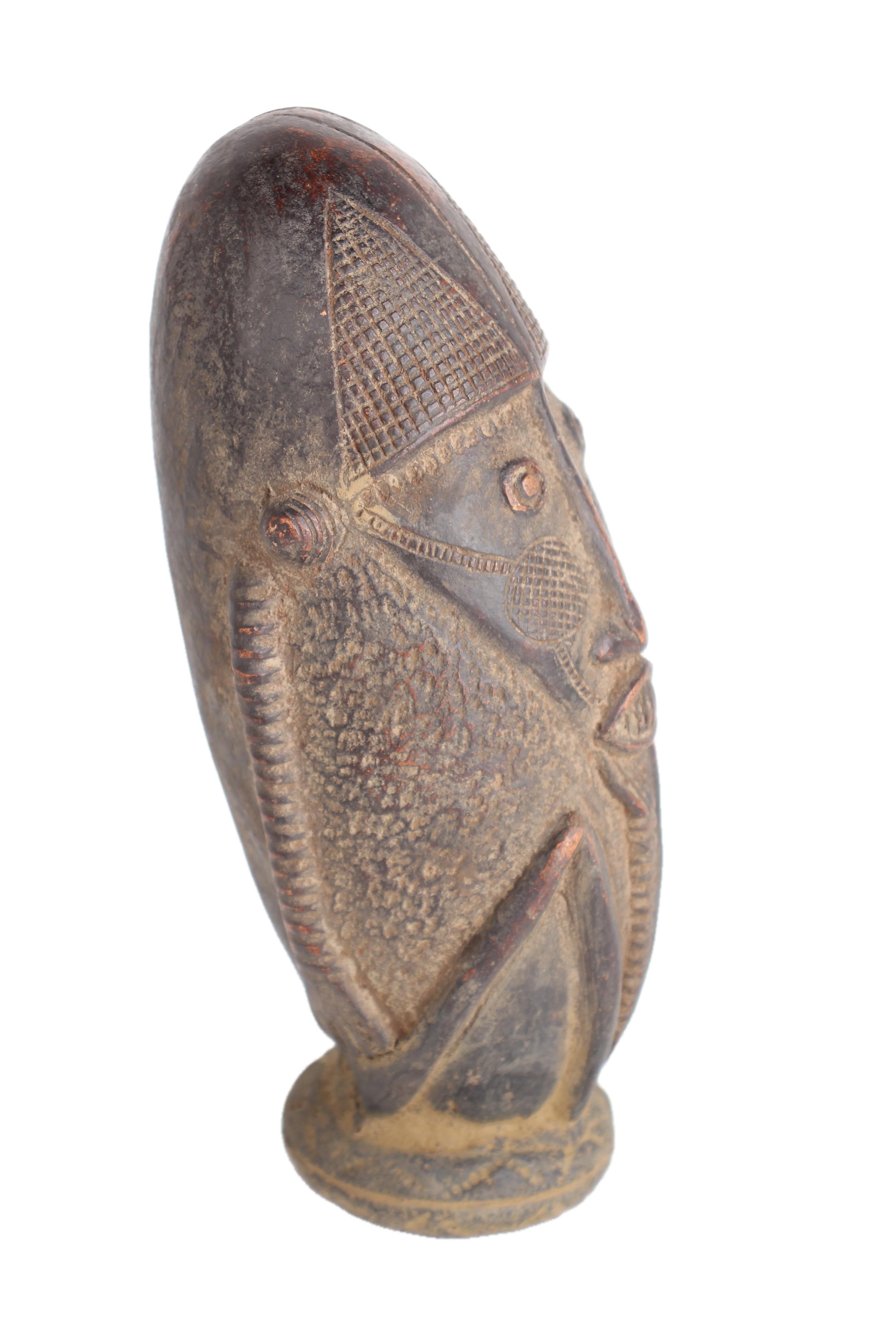 Mangbetu Tribe Terracotta Figures ~8.7" Tall - New 2025 - West African Artifacts