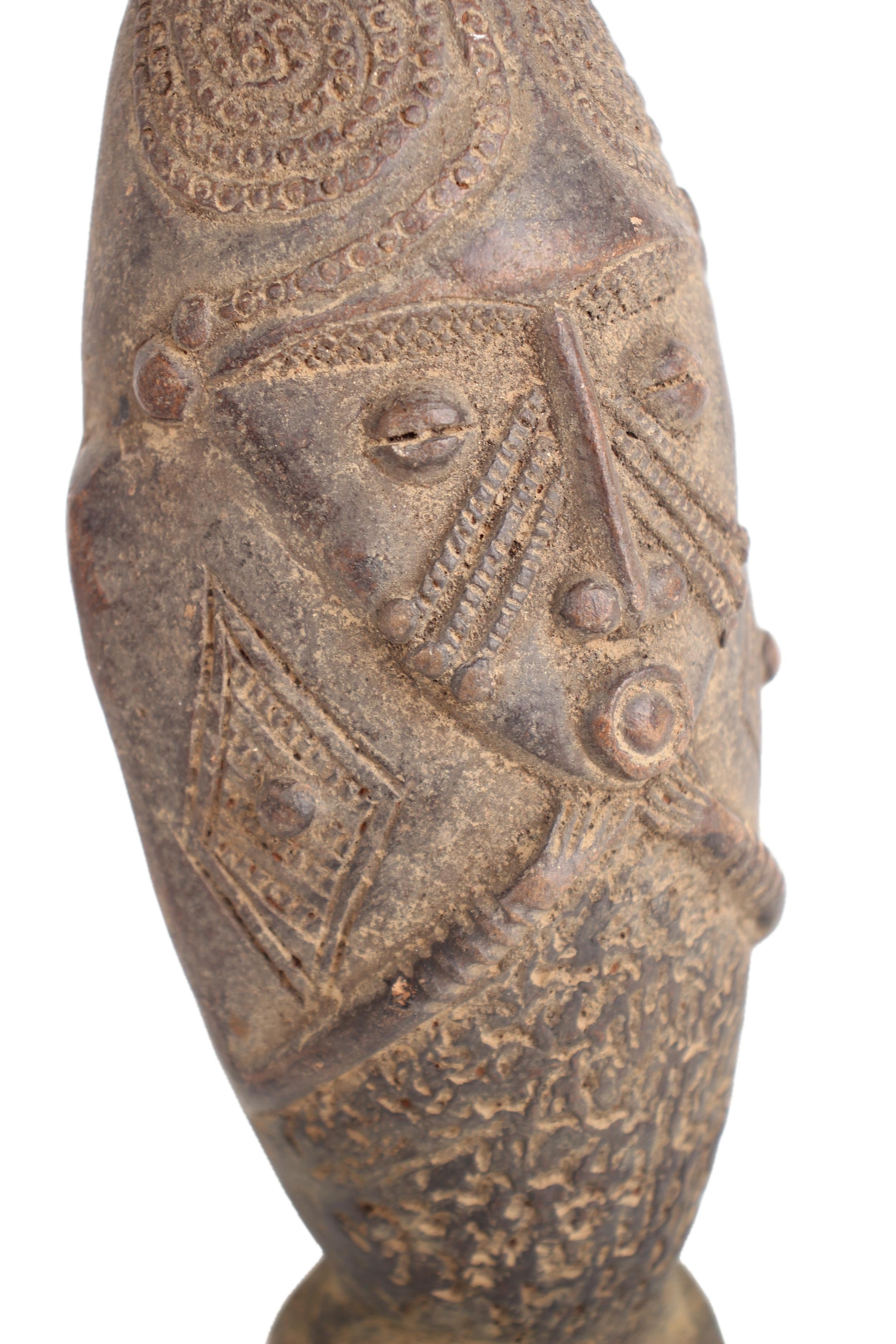 Mangbetu Tribe Terracotta Figures ~8.3" Tall - New 2025