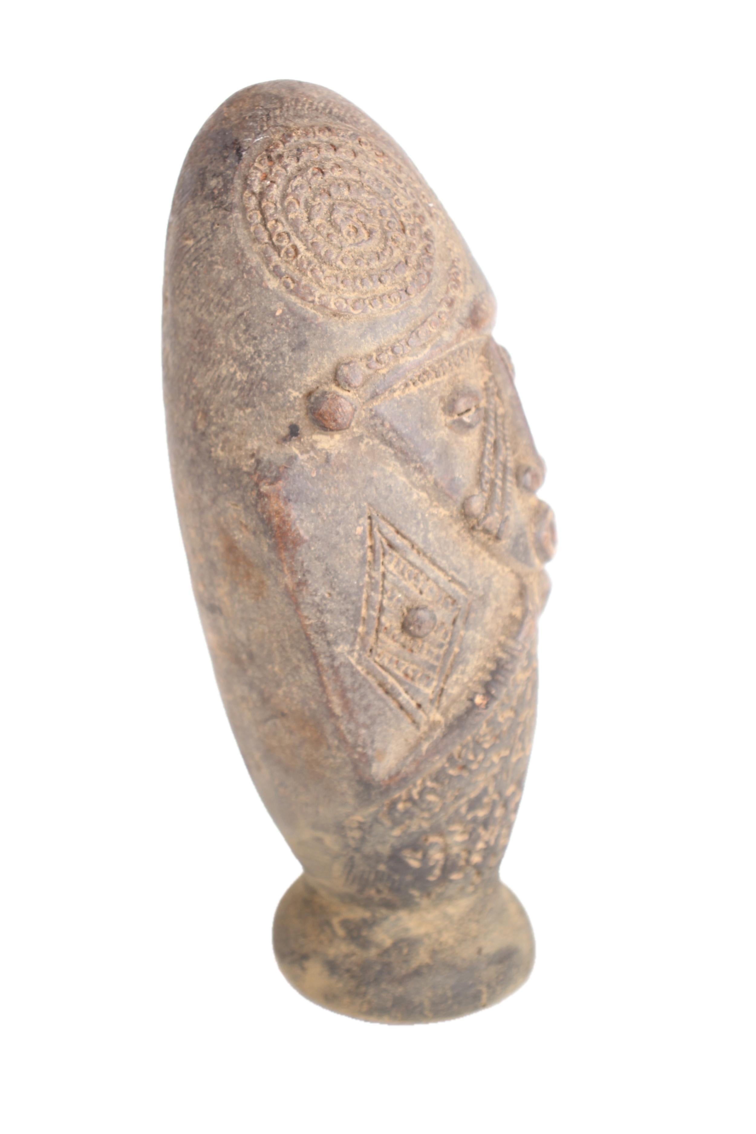 Mangbetu Tribe Terracotta Figures ~8.3" Tall - New 2025 - West African Artifacts