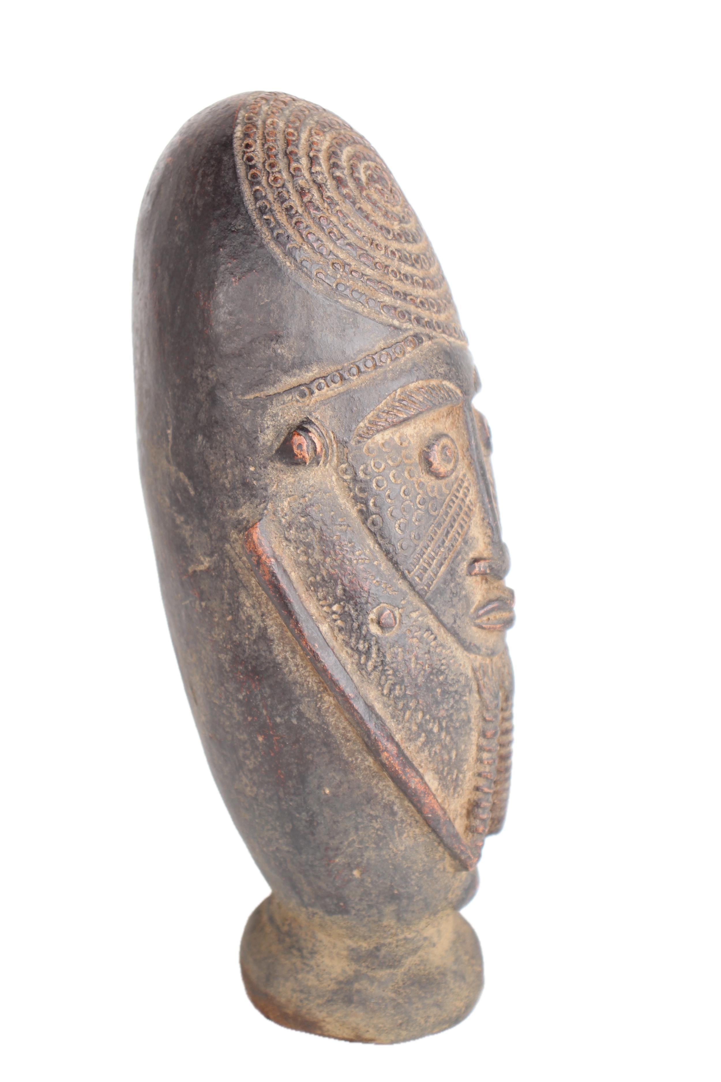 Mangbetu Tribe Terracotta Figures ~8.7" Tall - New 2025 - West African Artifacts