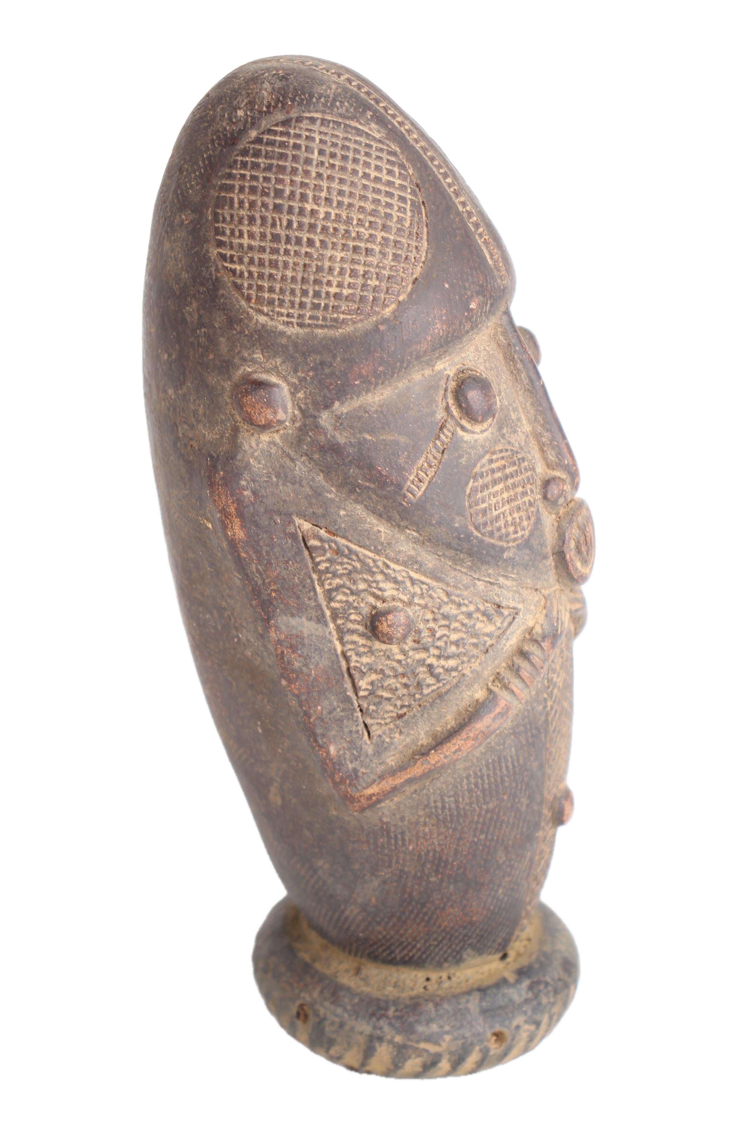 Mangbetu Tribe Terracotta Figures ~8.7" Tall - New 2025 - West African Artifacts