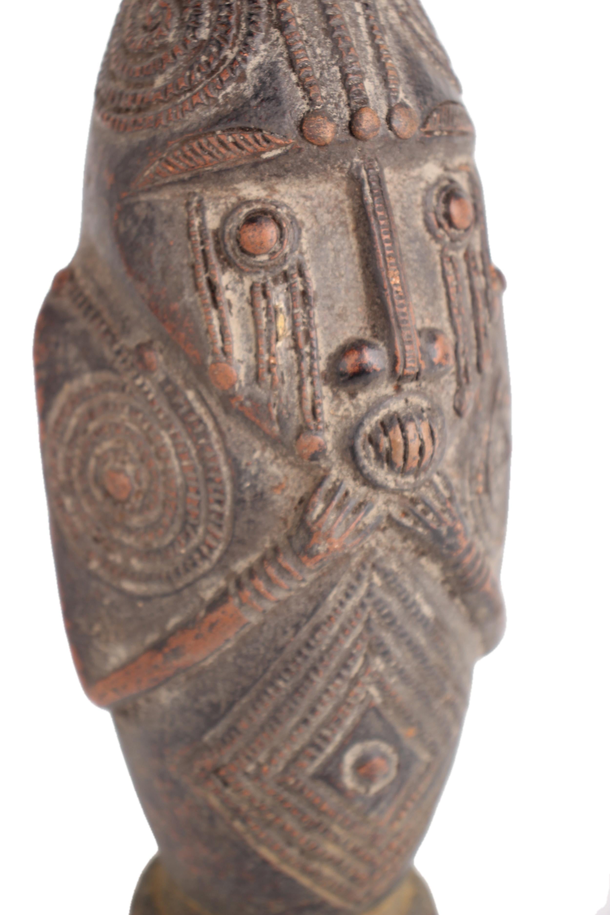 Mangbetu Tribe Terracotta Figures ~8.7" Tall - New 2025