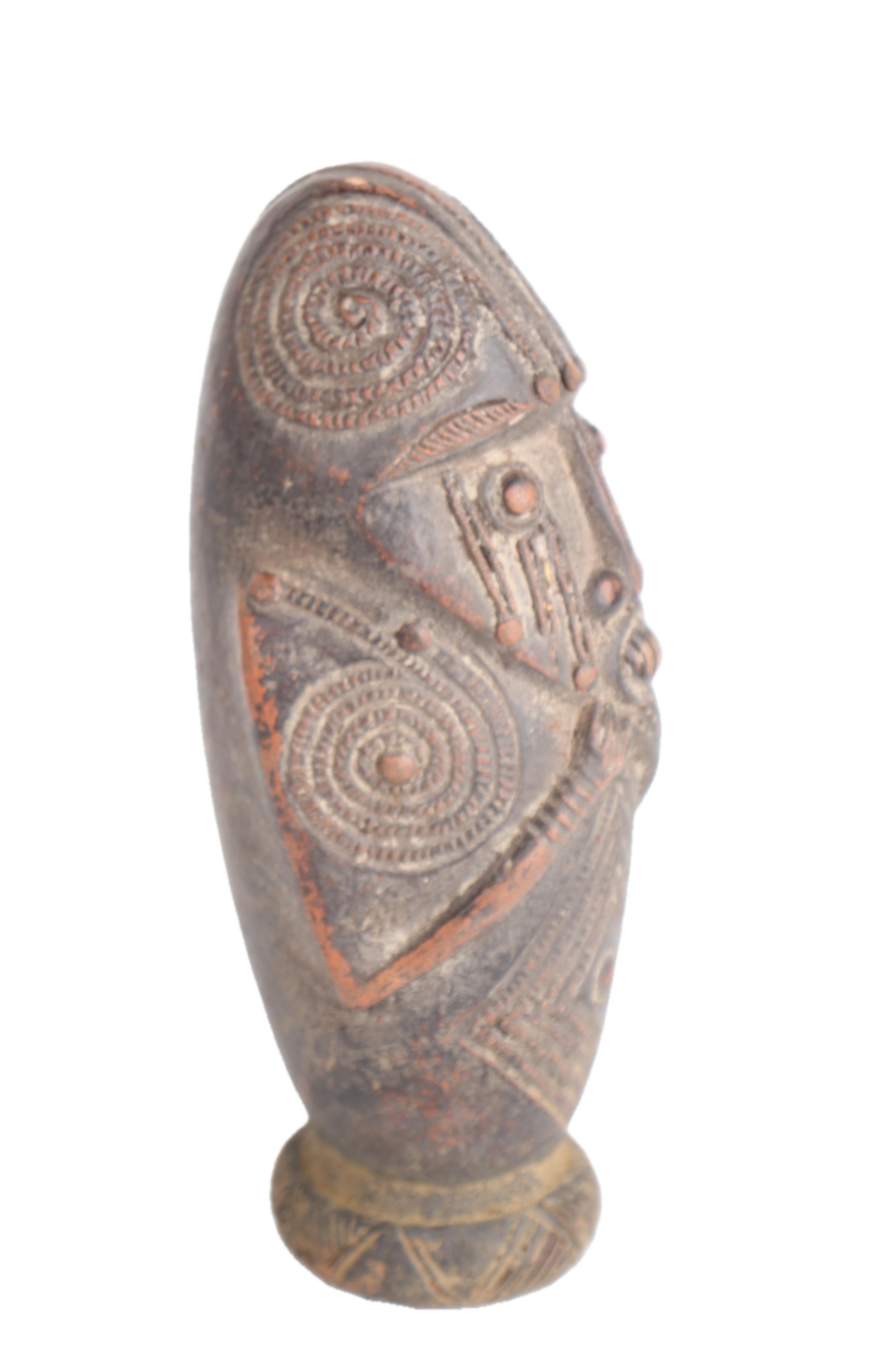 Mangbetu Tribe Terracotta Figures ~8.7" Tall - New 2025 - West African Artifacts