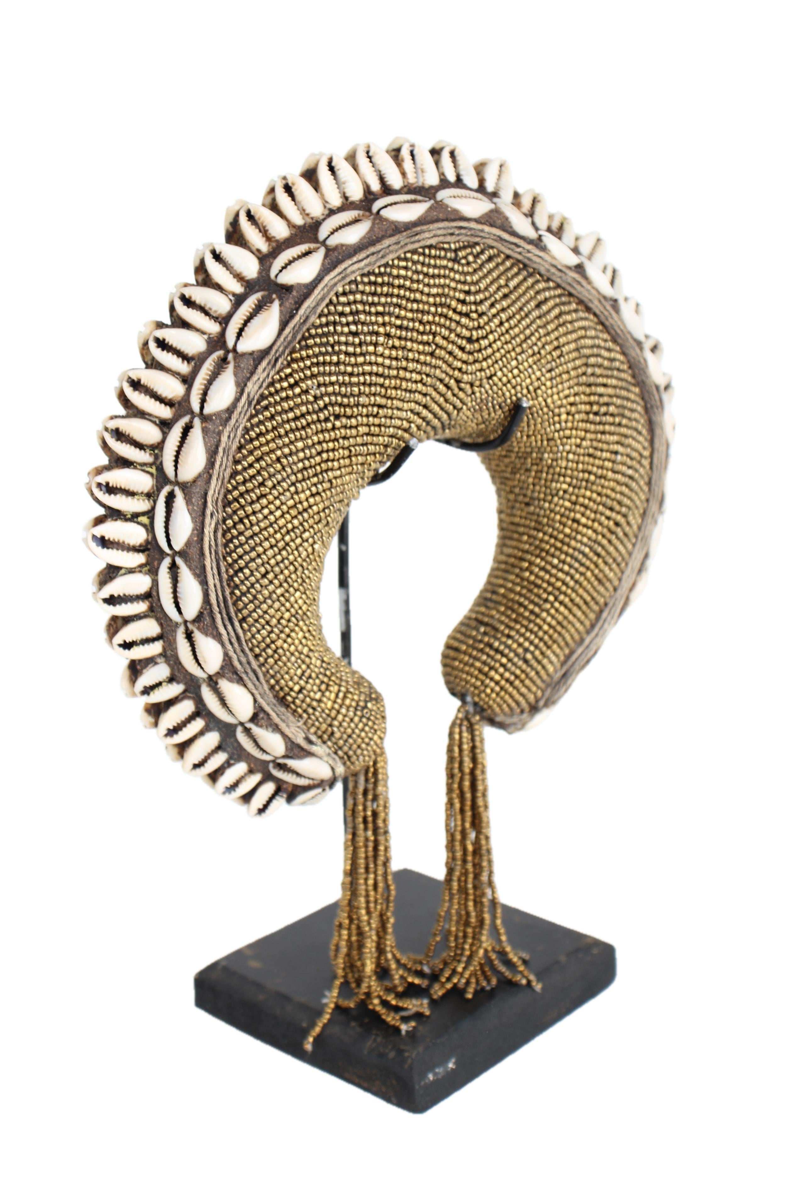 Tikar Tribe Beaded Bangles ~10.2" Tall - New 2025 - Beaded Artifact