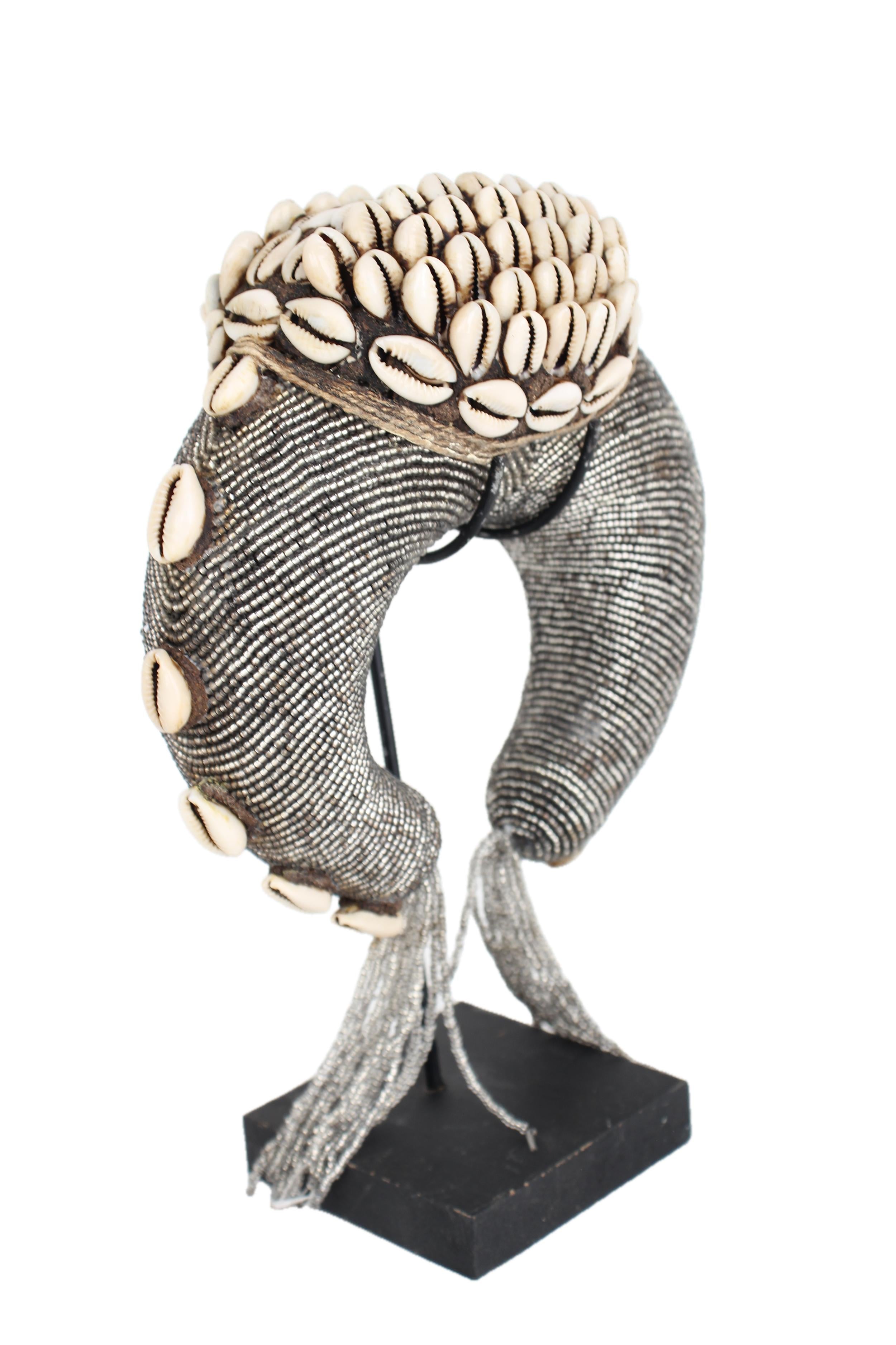 Tikar Tribe Beaded Bangles ~9.4" Tall - New 2025 - Beaded Artifact