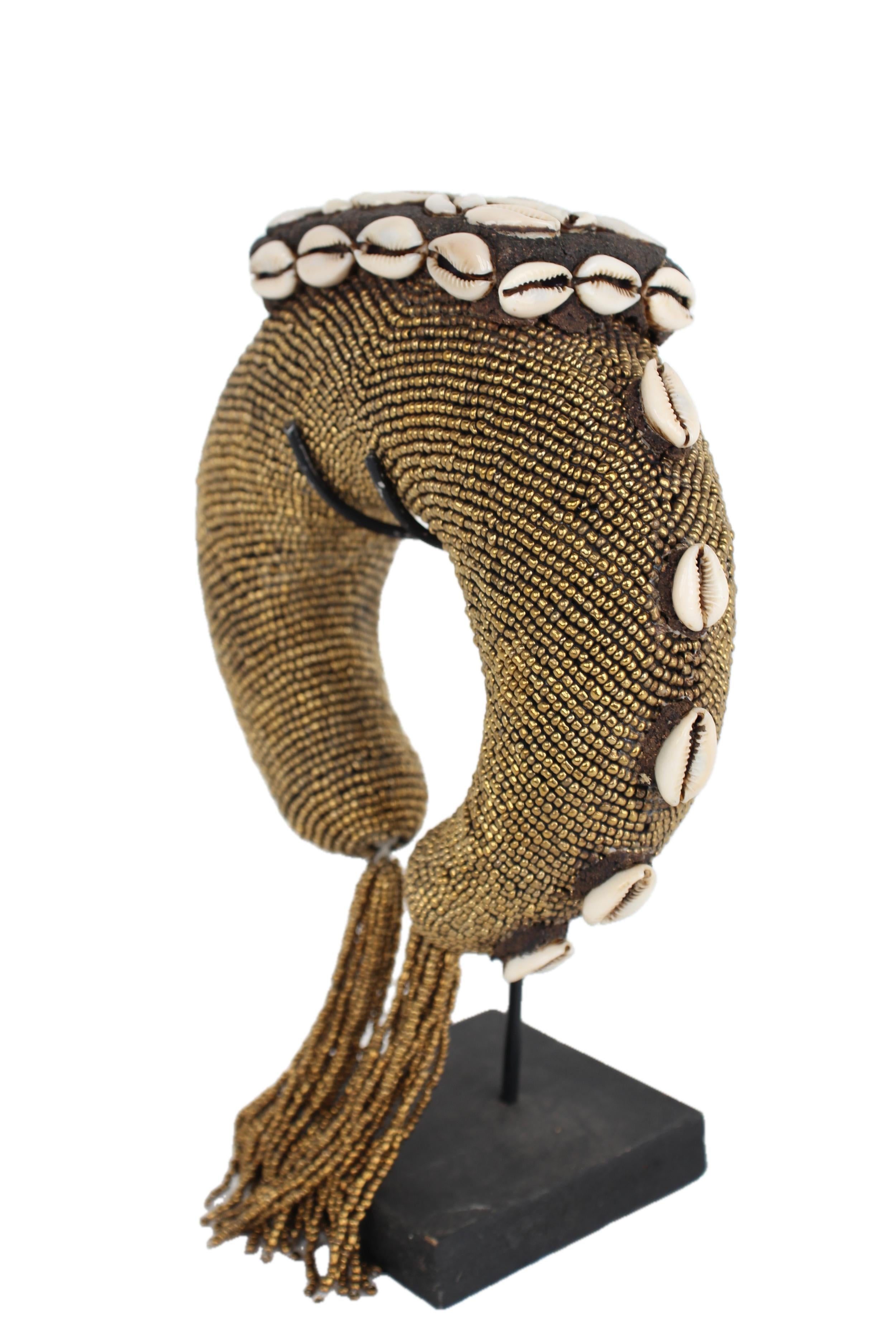 Tikar Tribe Beaded Bangles ~9.1" Tall - New 2025 - Beaded Artifact