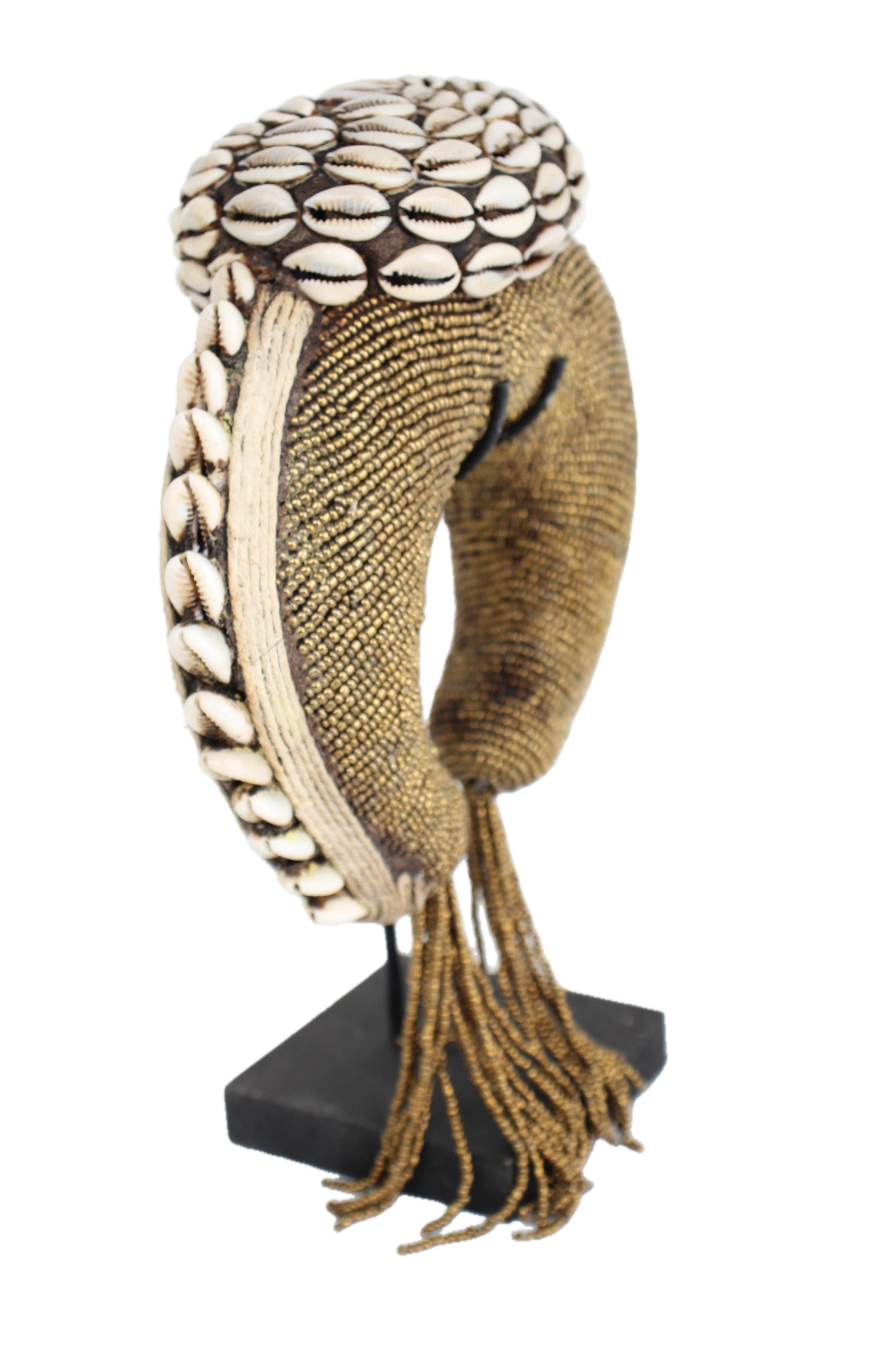 Tikar Tribe Beaded Bangles ~9.4" Tall - New 2025 - Beaded Artifact