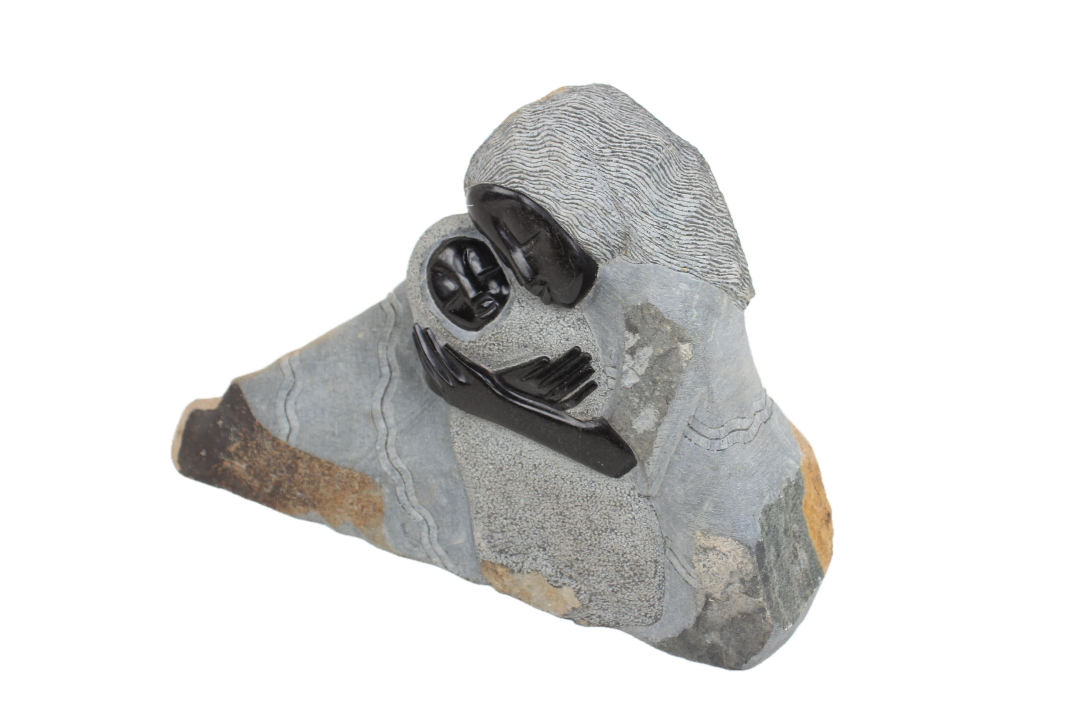 Shona Tribe Springstone Mother and Child ~15.4" Tall - New 2025 - Shona Stone