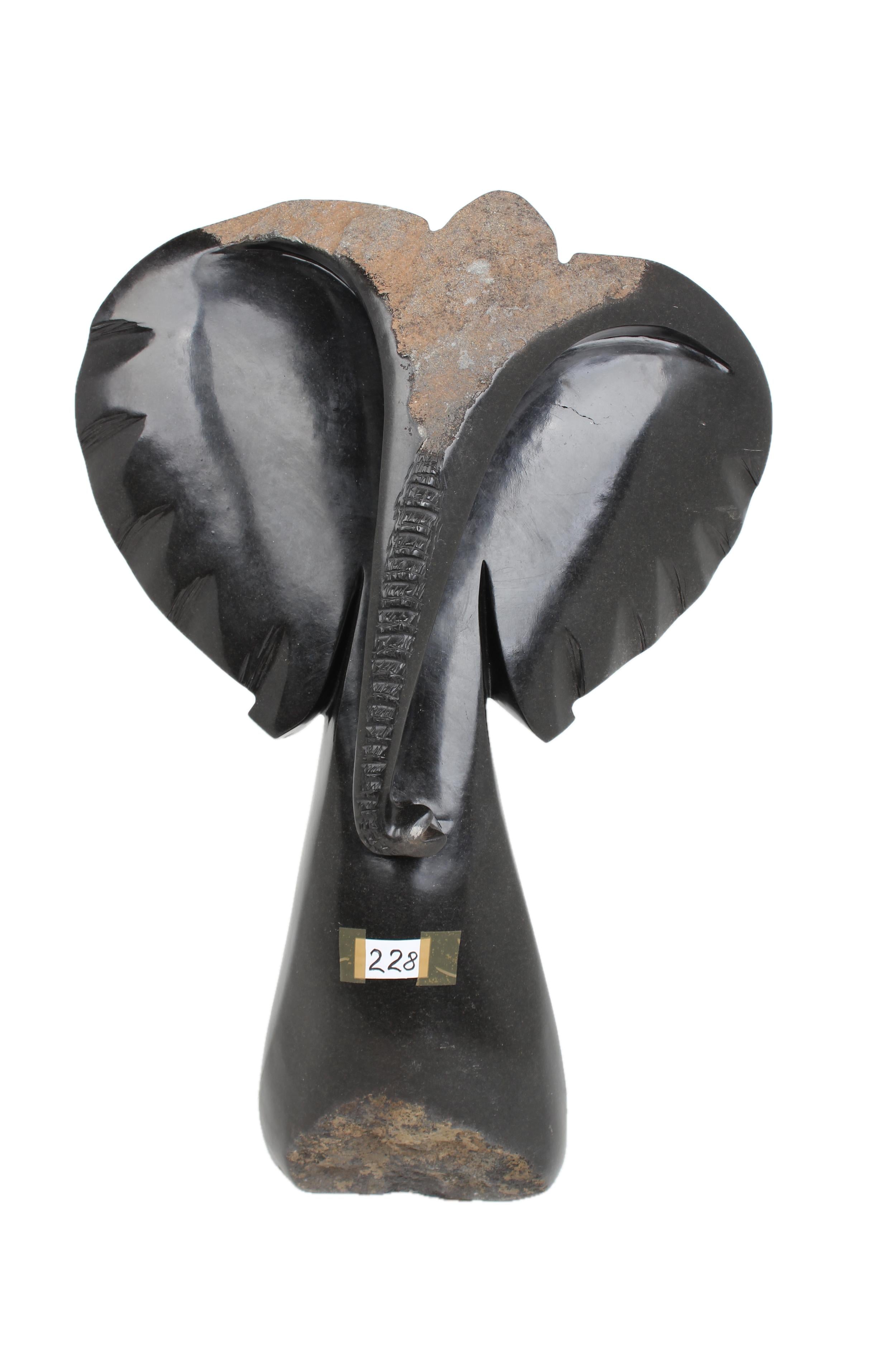 Shona Tribe Springstone Elephant ~38.6" Tall - New 2025