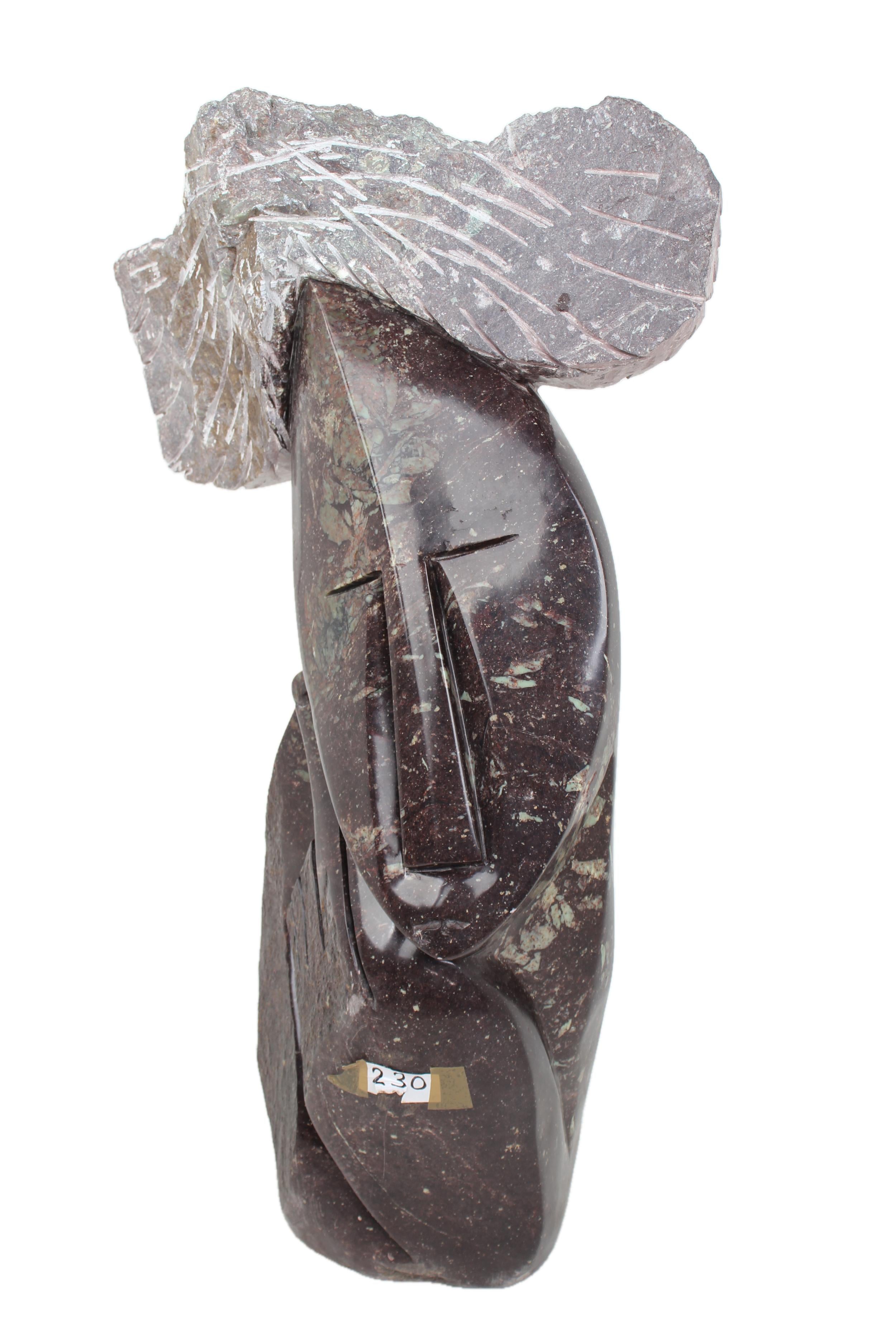 Shona Tribe Rapoko Thinker Sculpture ~41.3" Tall - New 2025 - Shona