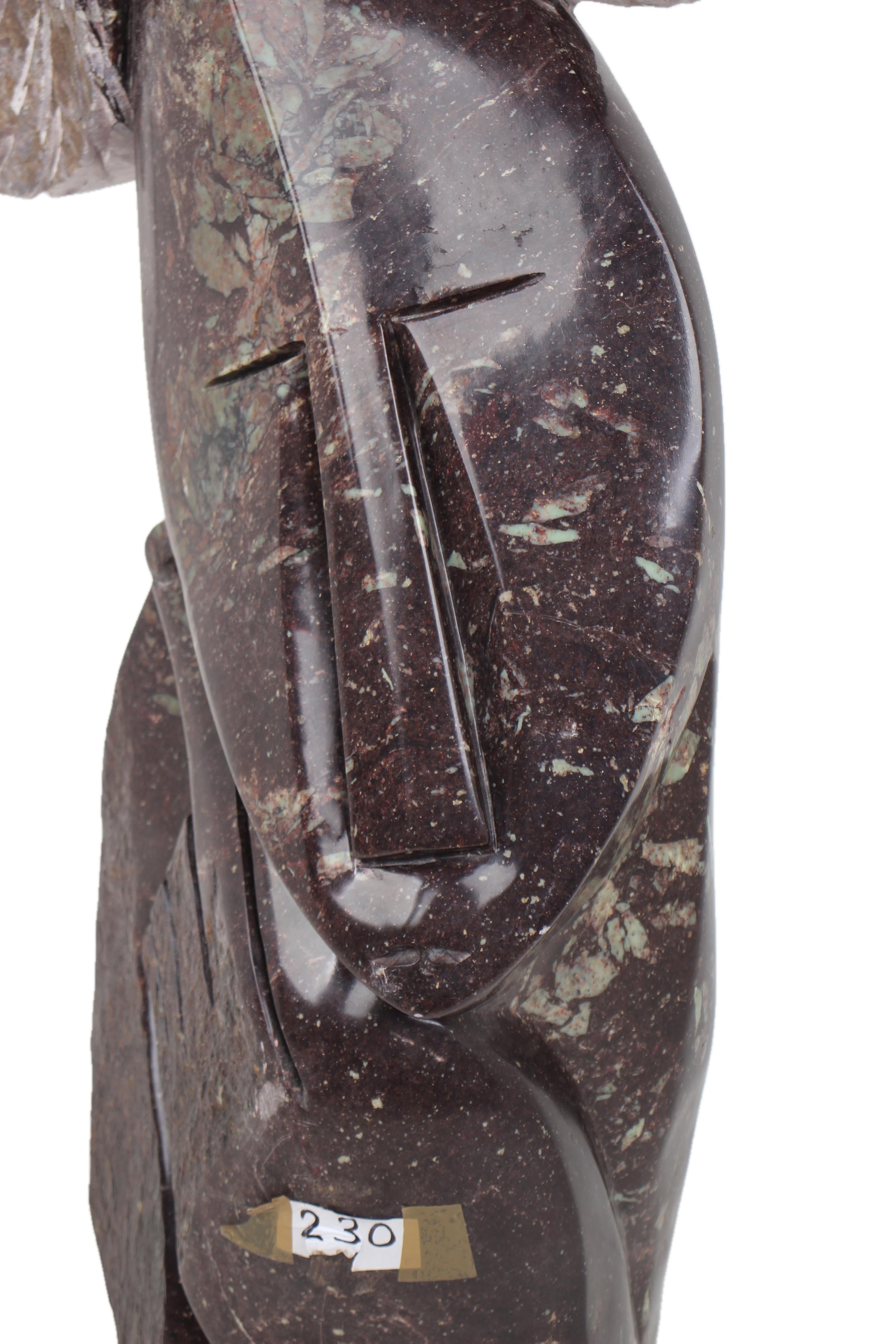 Shona Tribe Rapoko Thinker Sculpture ~41.3" Tall - New 2025 - Shona