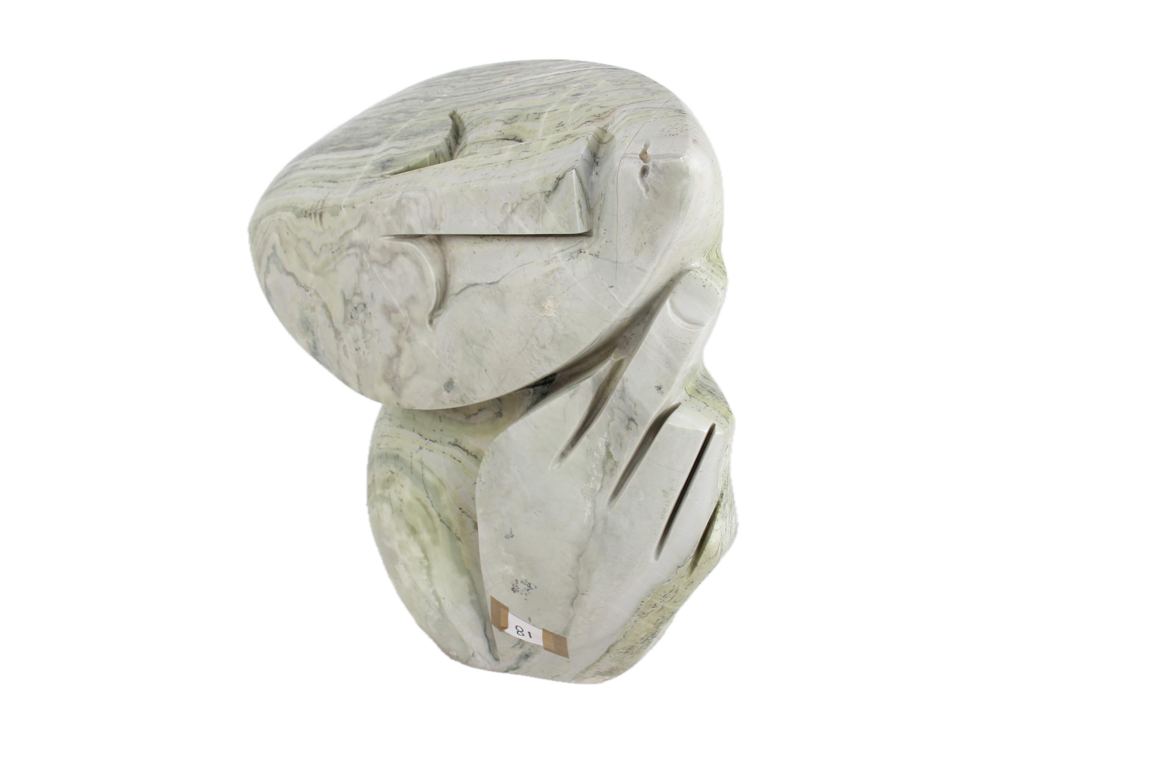 Shona Tribe Butter Jade Thinker Sculpture ~28.3" Tall - New 2025 - Shona