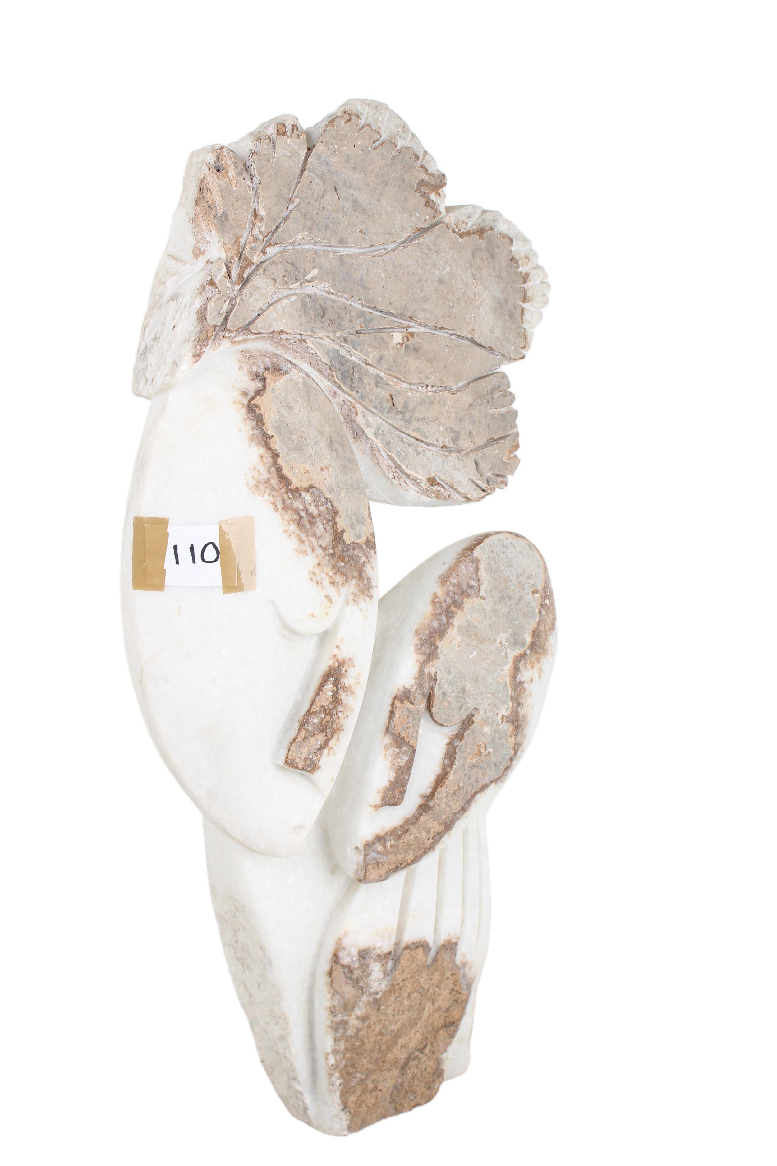 Shona Tribe Dolomite Stone Mother and Child ~31.1" Tall - New 2025 - Shona