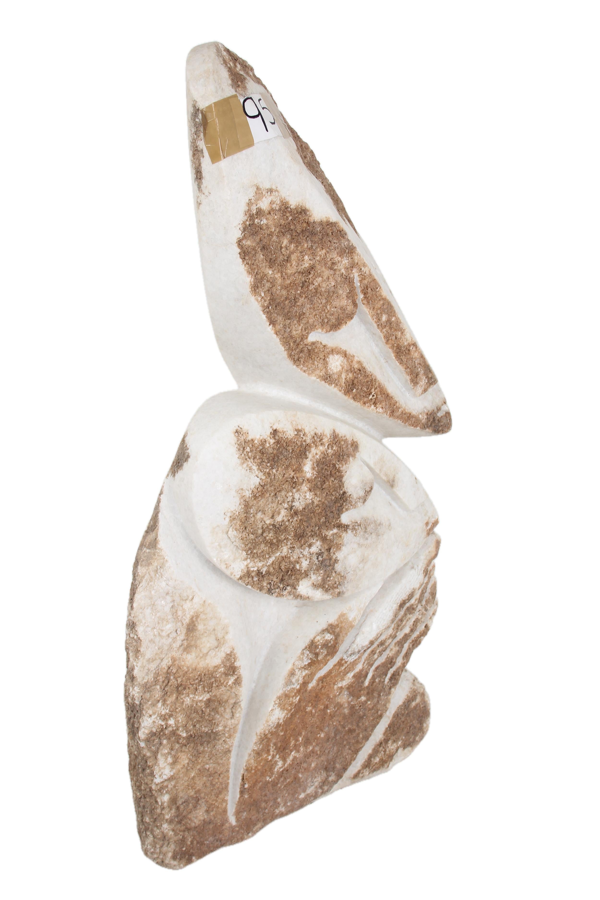 Shona Tribe Dolomite Stone Lovers ~39.0" Tall - New 2025 - Shona