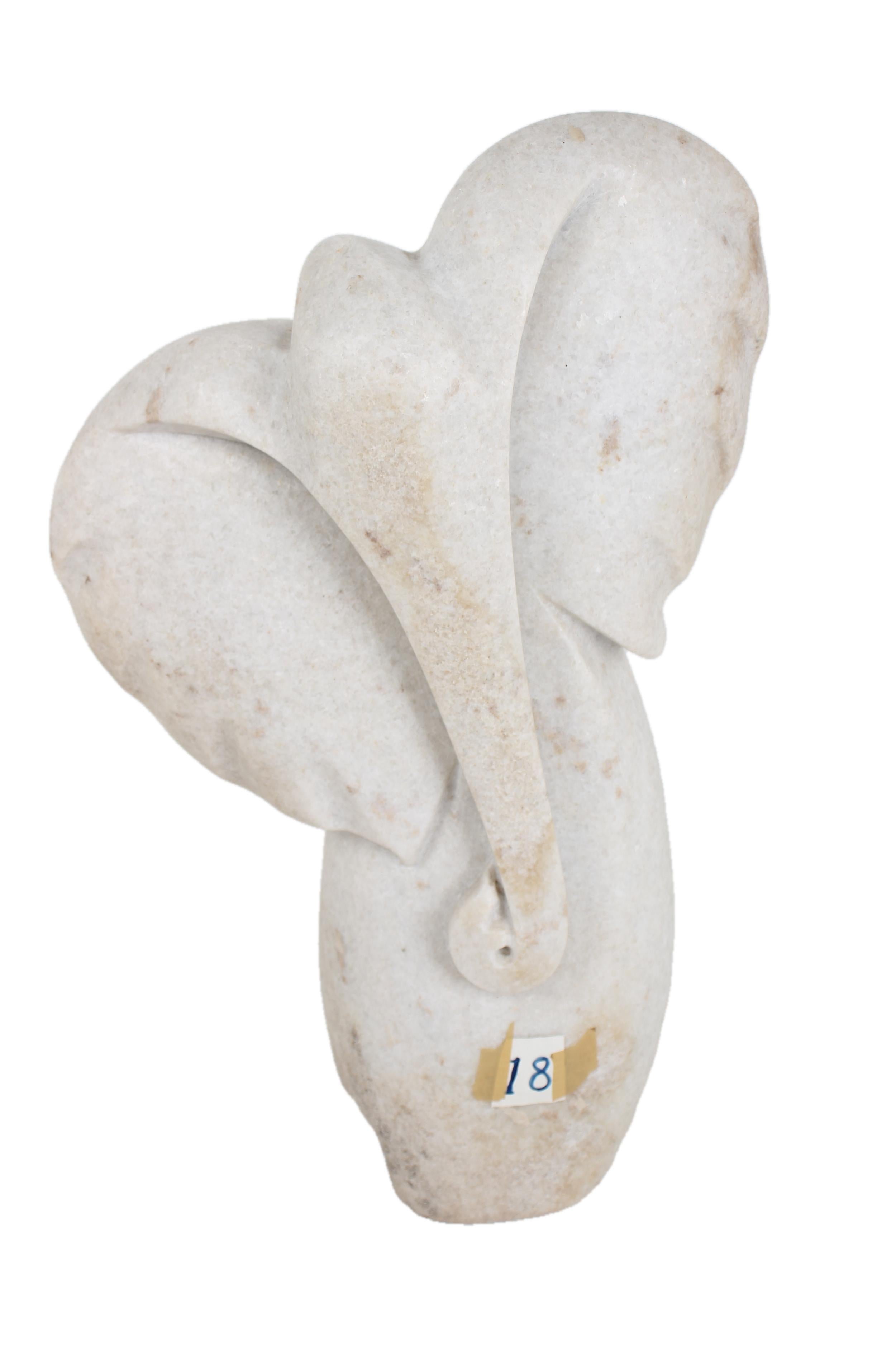 Shona Tribe Dolomite Stone Elephant ~27.6" Tall - New 2025