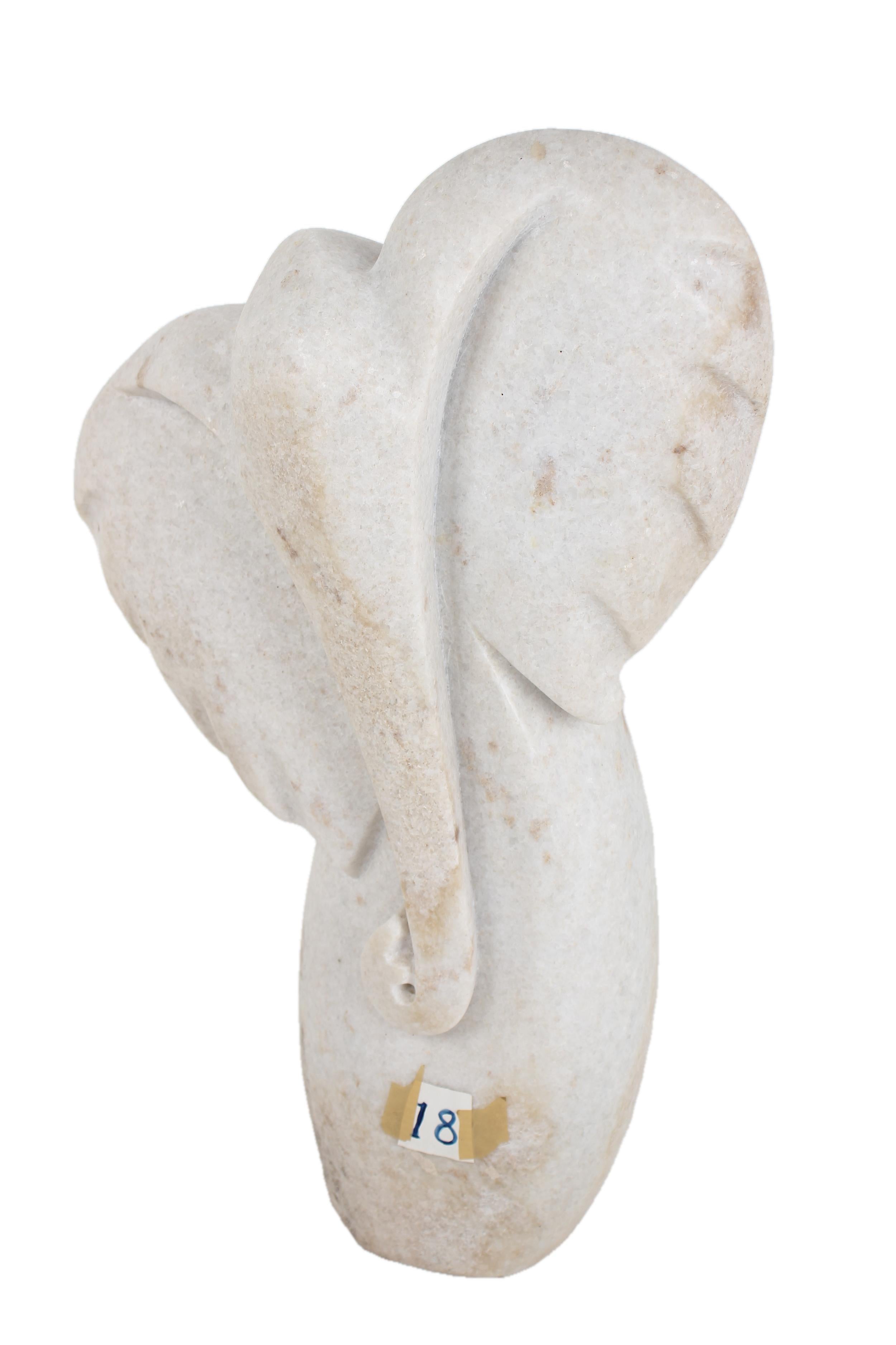 Shona Tribe Dolomite Stone Elephant ~27.6" Tall - New 2025 - Shona