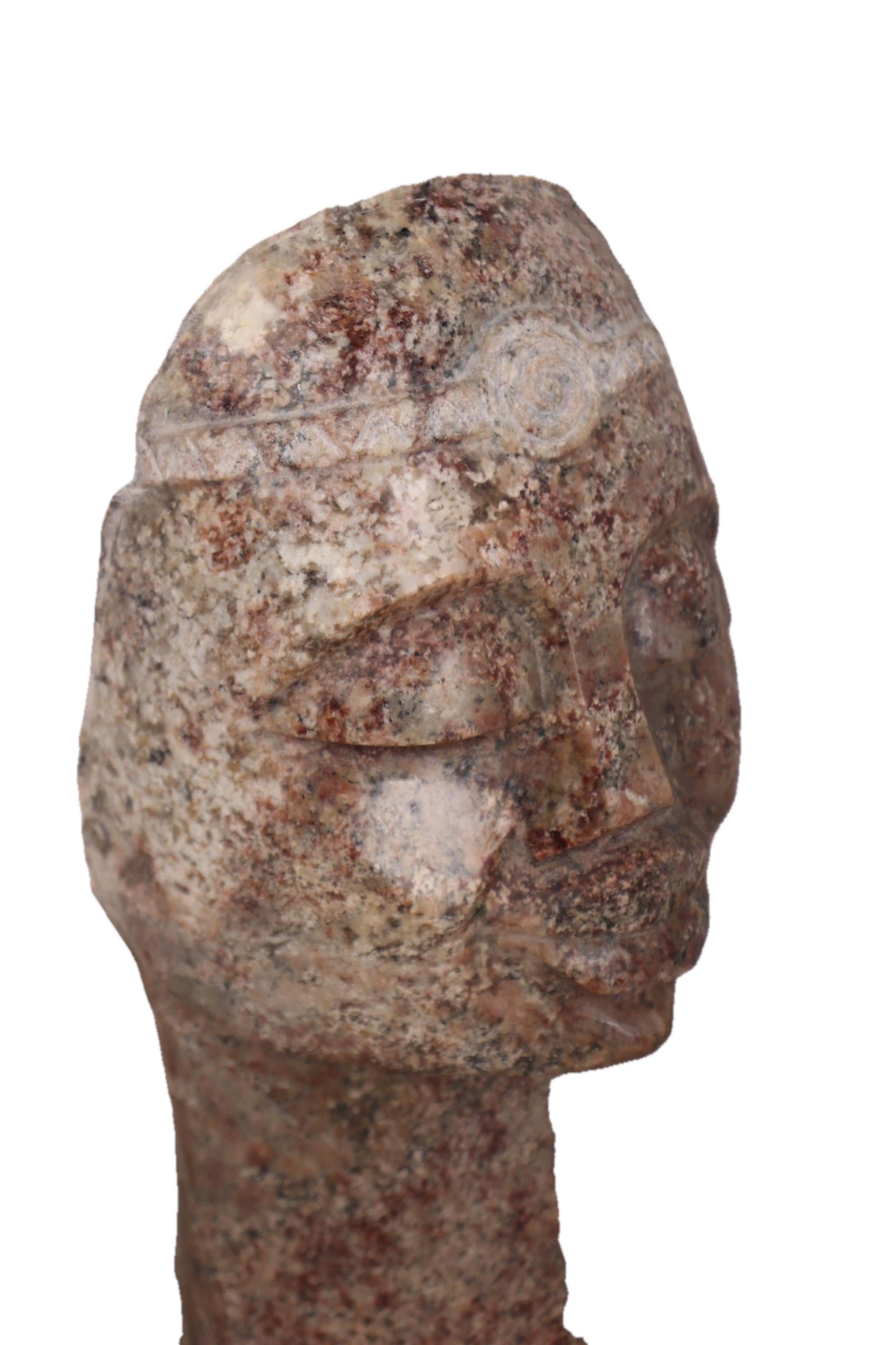 Shona Tribe Serpentine Stone Queen Head ~21.7" Tall - New 2025 - Shona