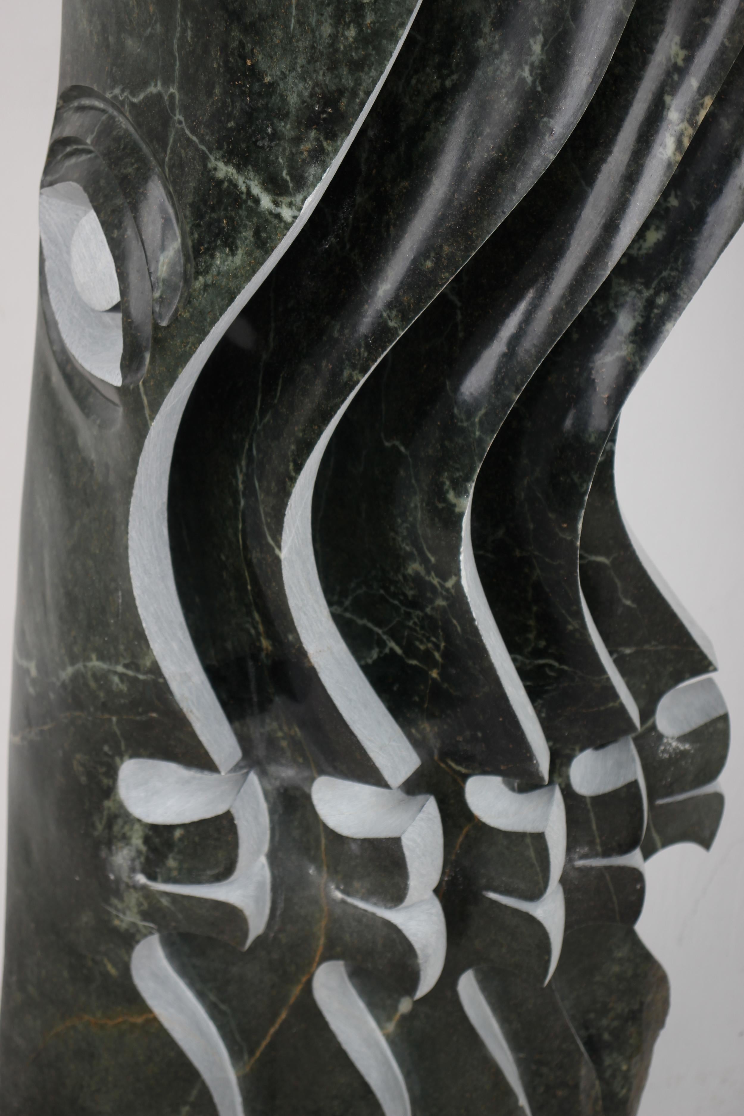 Shona Tribe Opal Stone Multiface Sculpture ~45.7" Tall - New 2025 - Shona