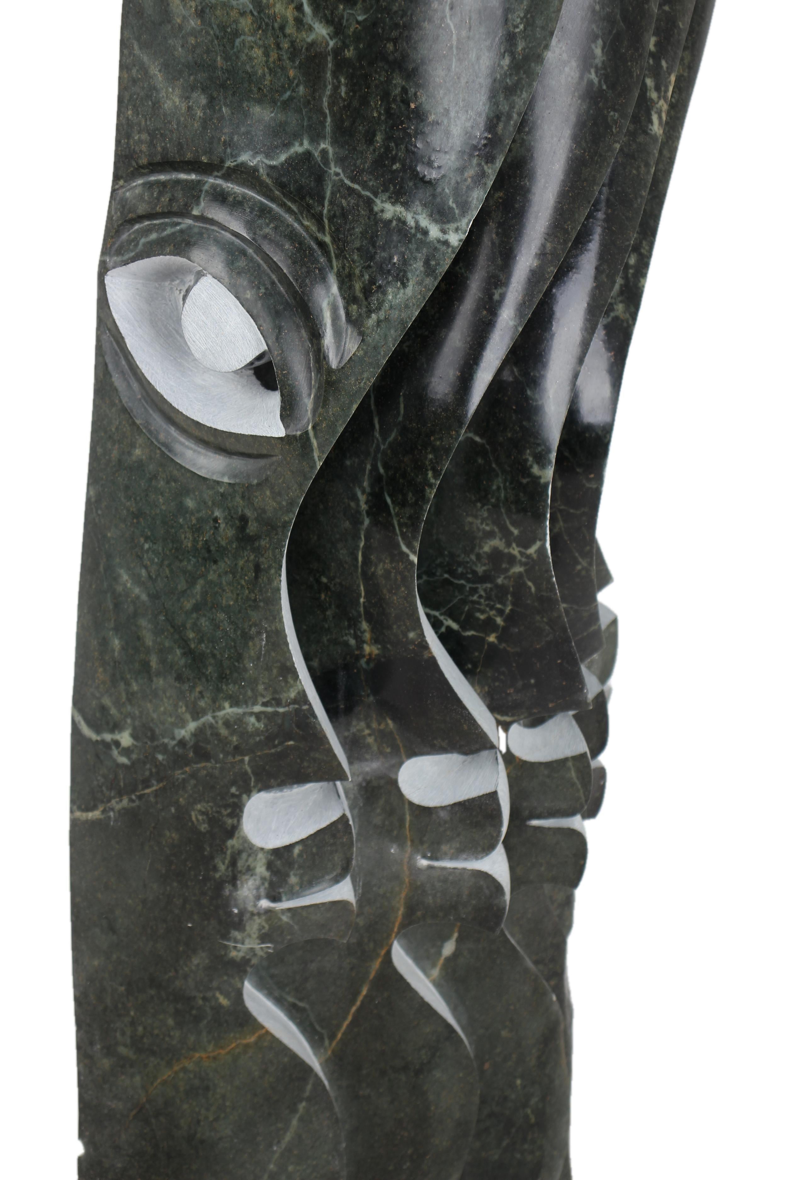 Shona Tribe Opal Stone Multiface Sculpture ~45.7" Tall - New 2025 - Shona