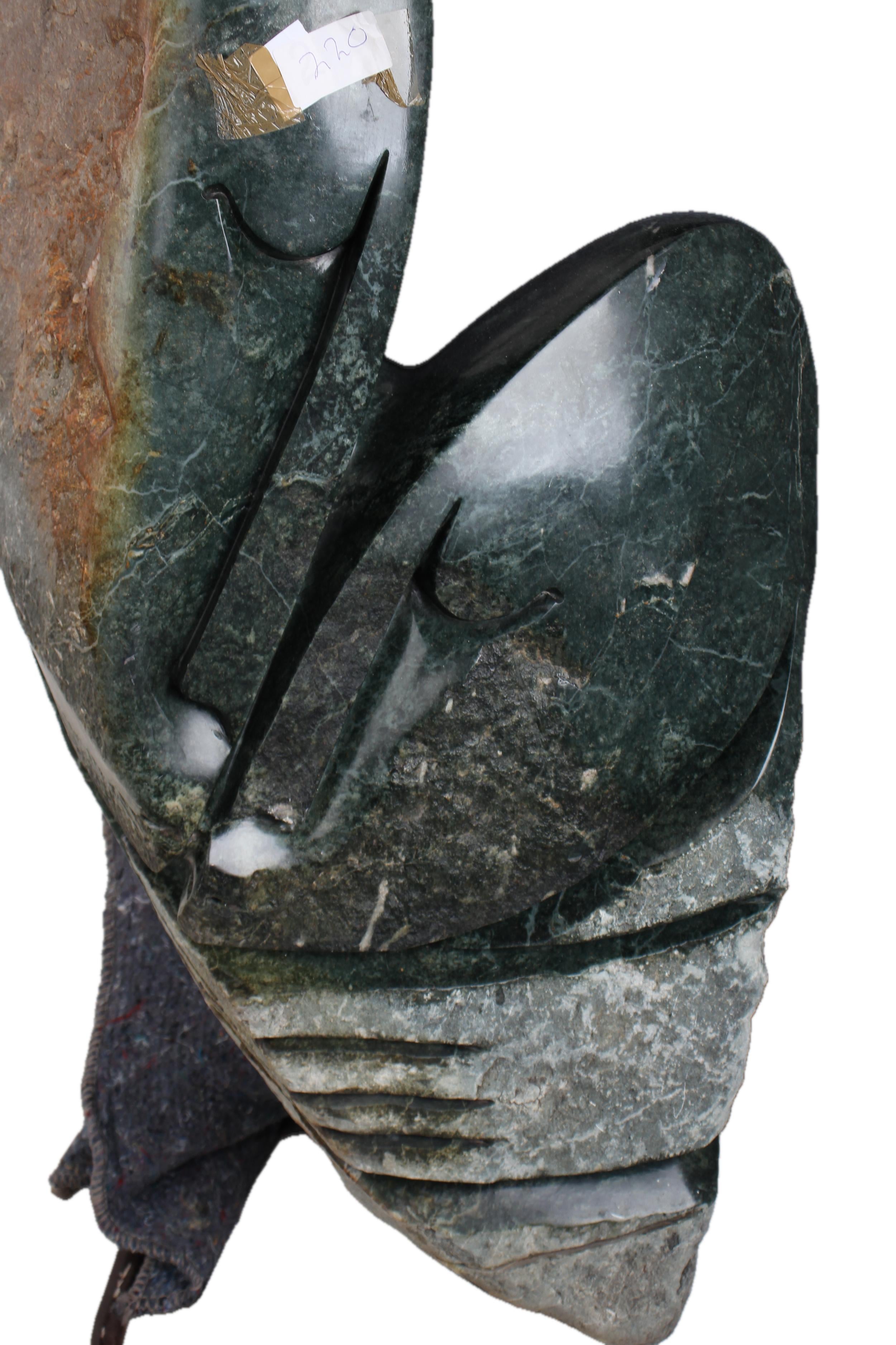 Shona Tribe Opal Stone Mother and Child ~55.1" Tall - New 2025 - Shona