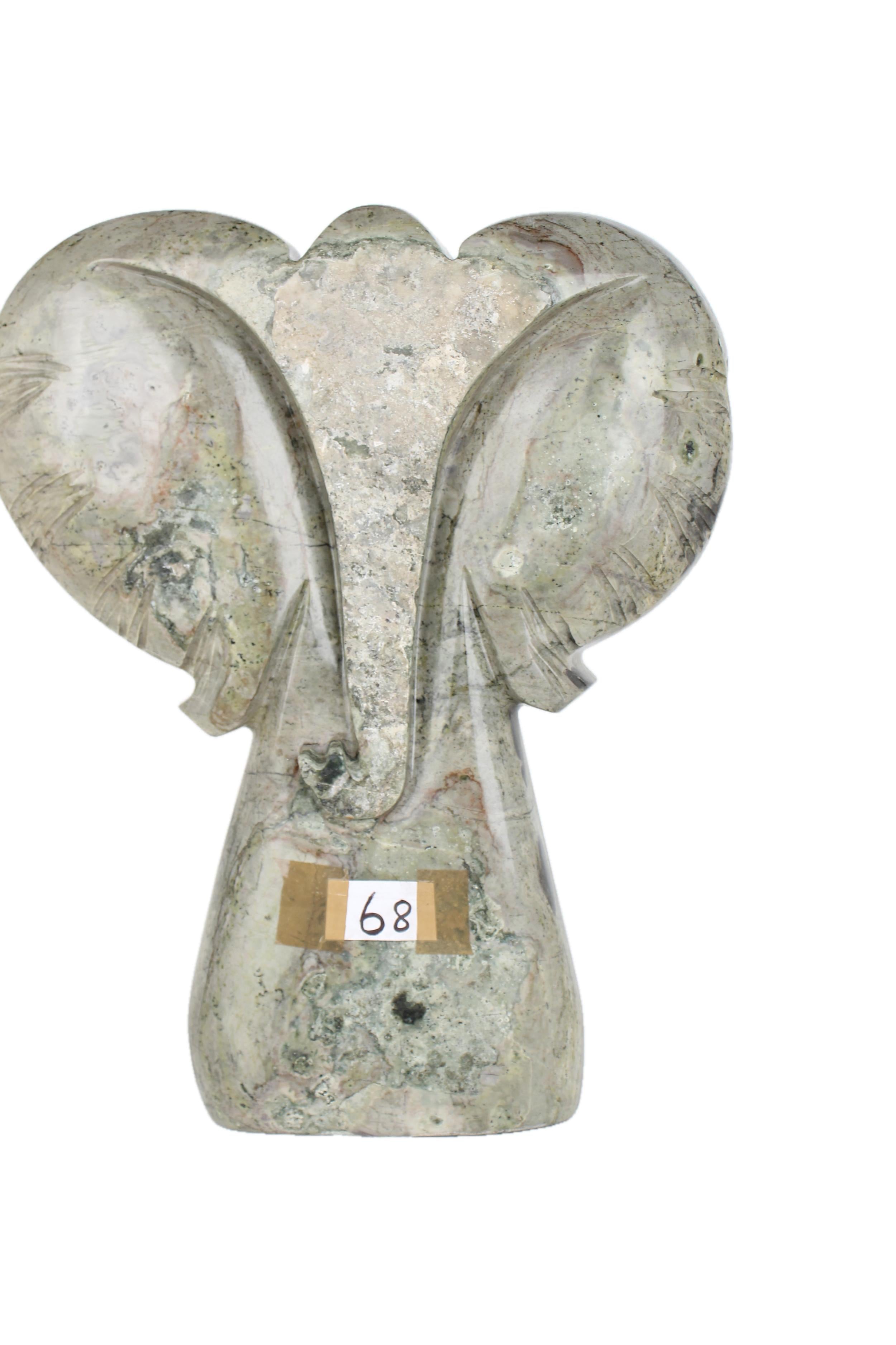 Shona Tribe Butter Jade Elephant ~21.7" Tall - New 2025