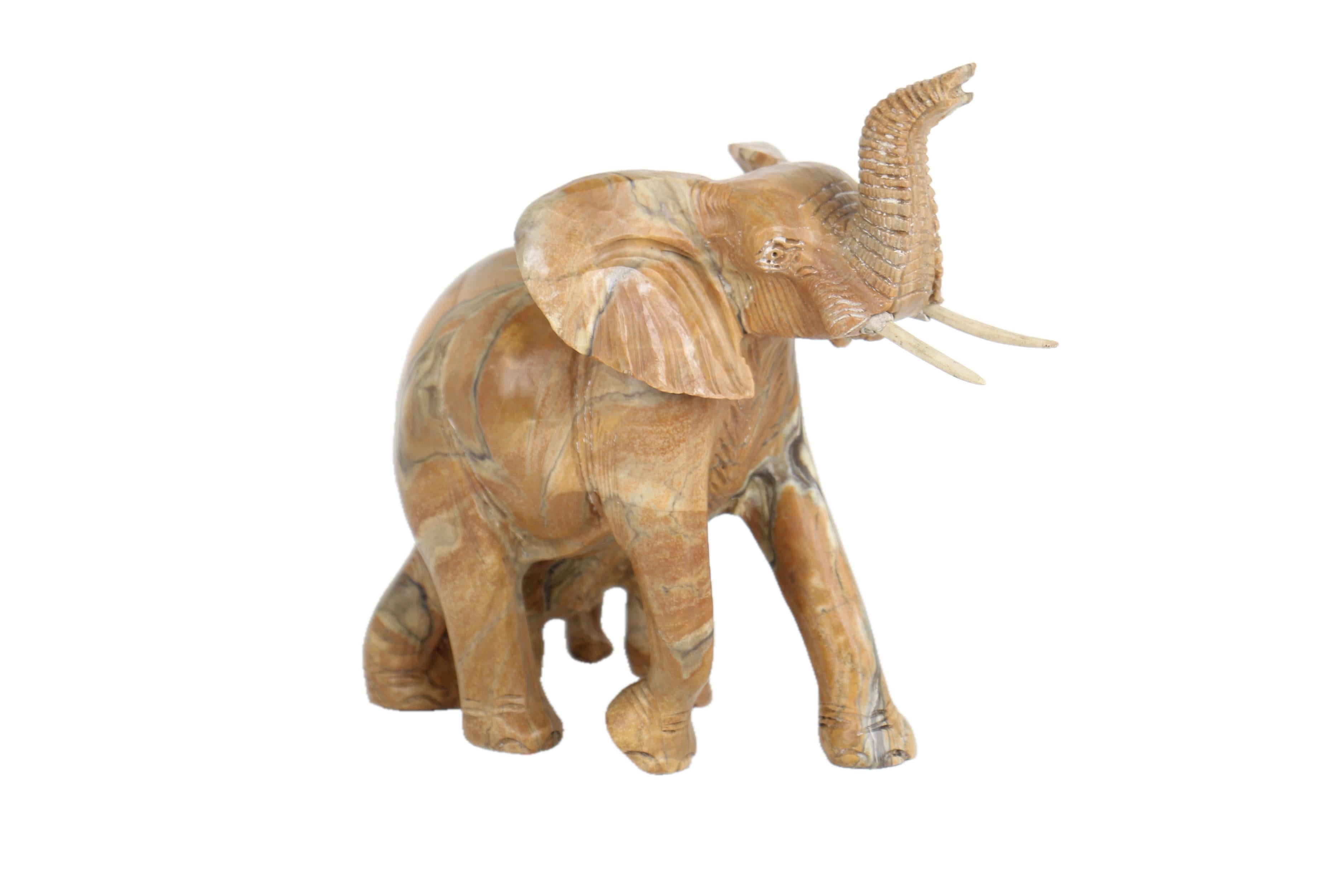 Shona Tribe Butter Jade Elephant ~8.7" Tall - New 2025 - Shona Stone