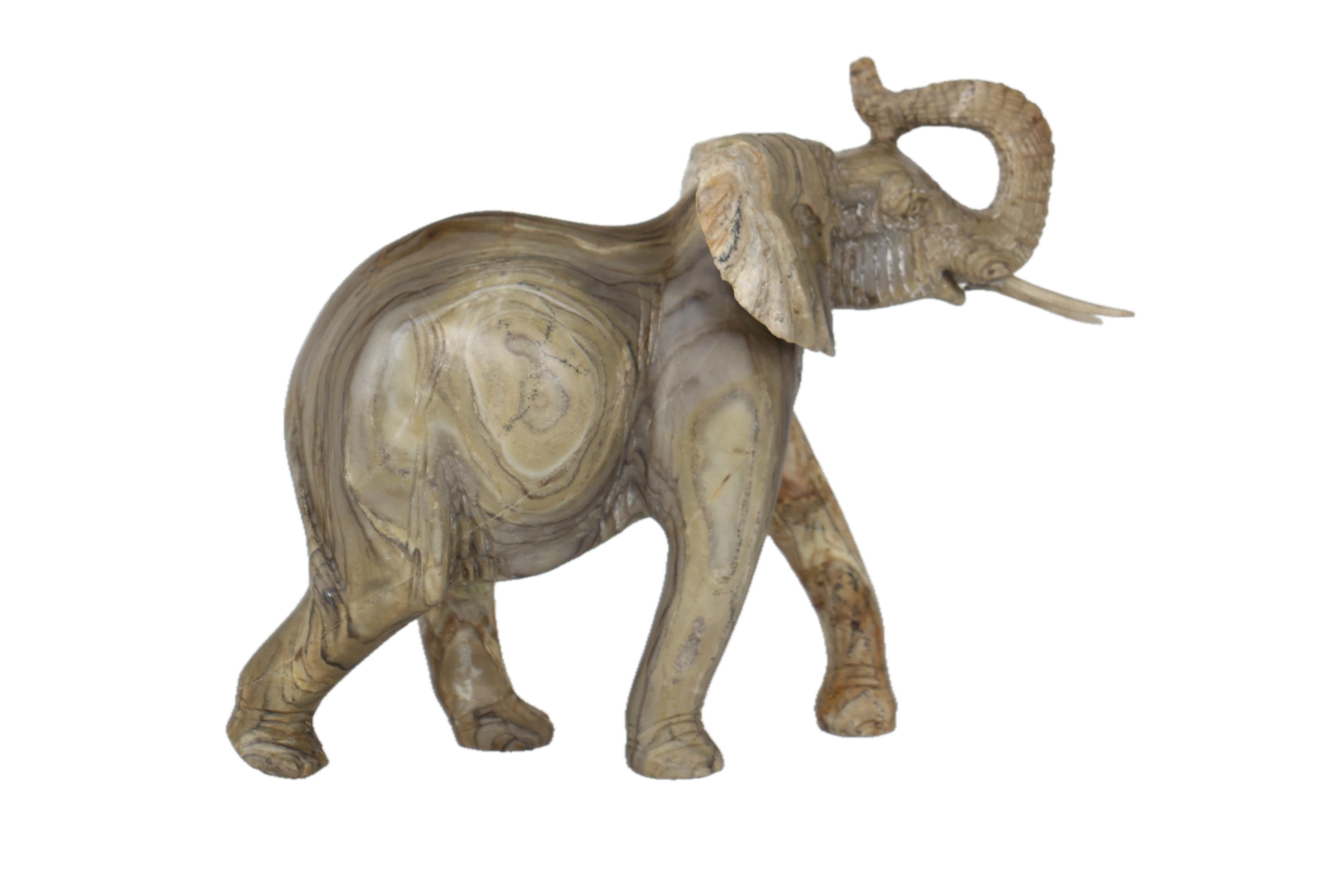 Shona Tribe Butter Jade Elephant ~7.9" Tall - New 2025 - Shona Stone