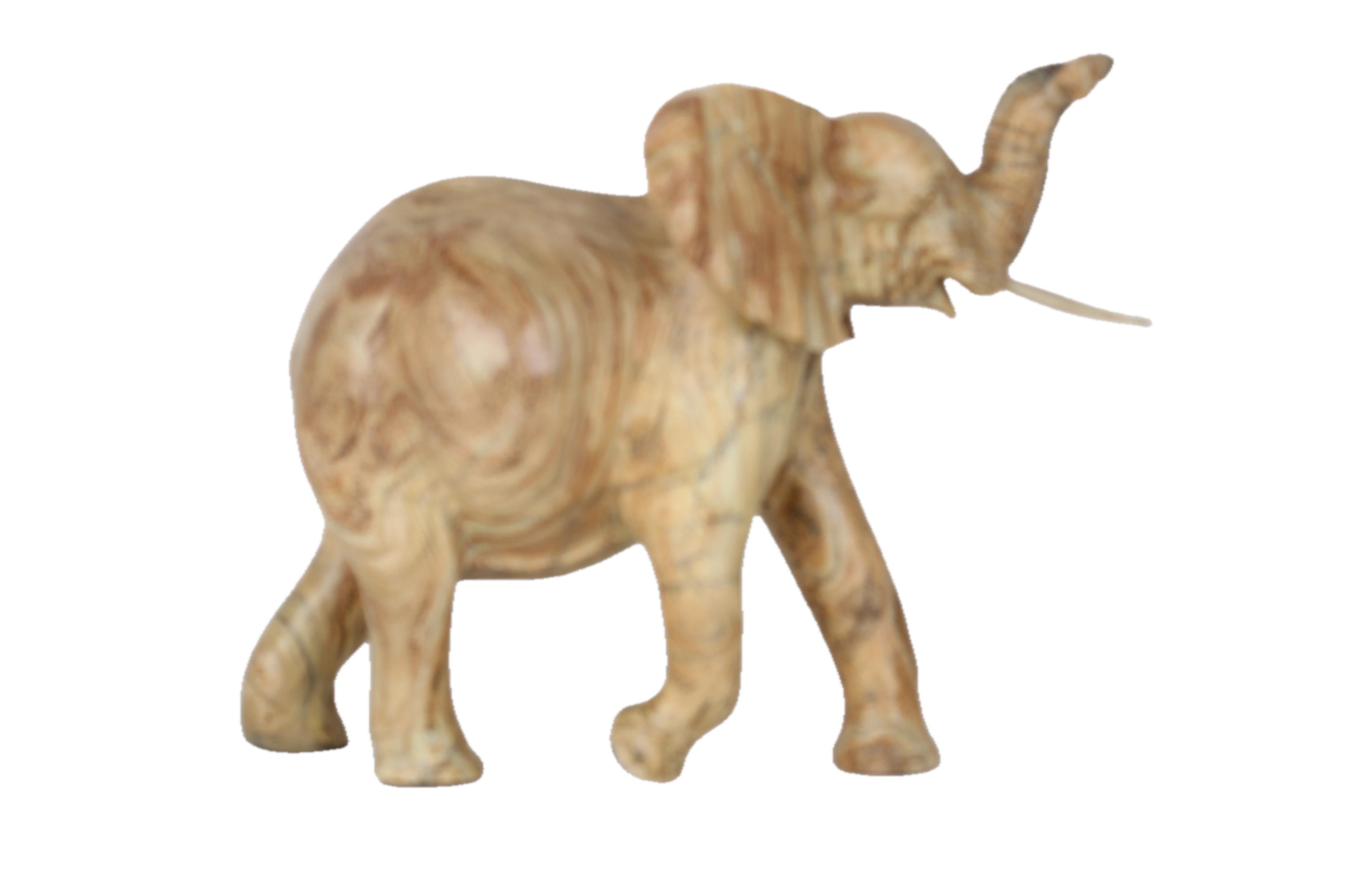 Shona Tribe Butter Jade Elephant ~7.1" Tall - New 2025