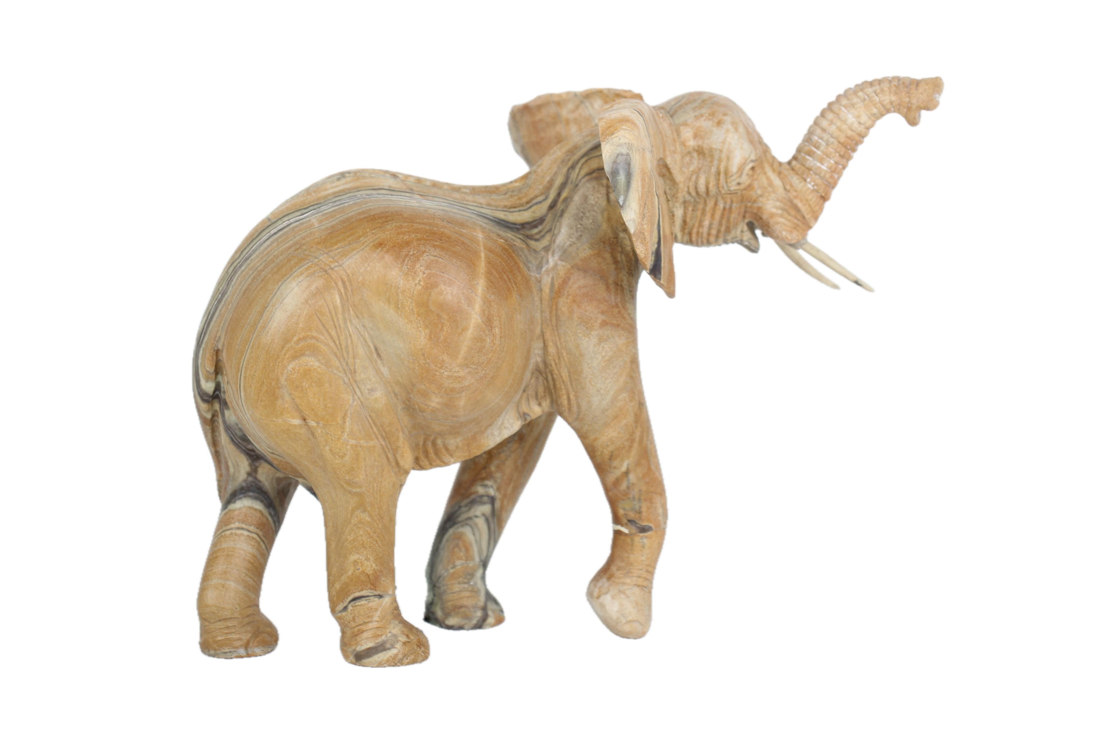 Shona Tribe Butter Jade Elephant ~7.9" Tall - New 2025