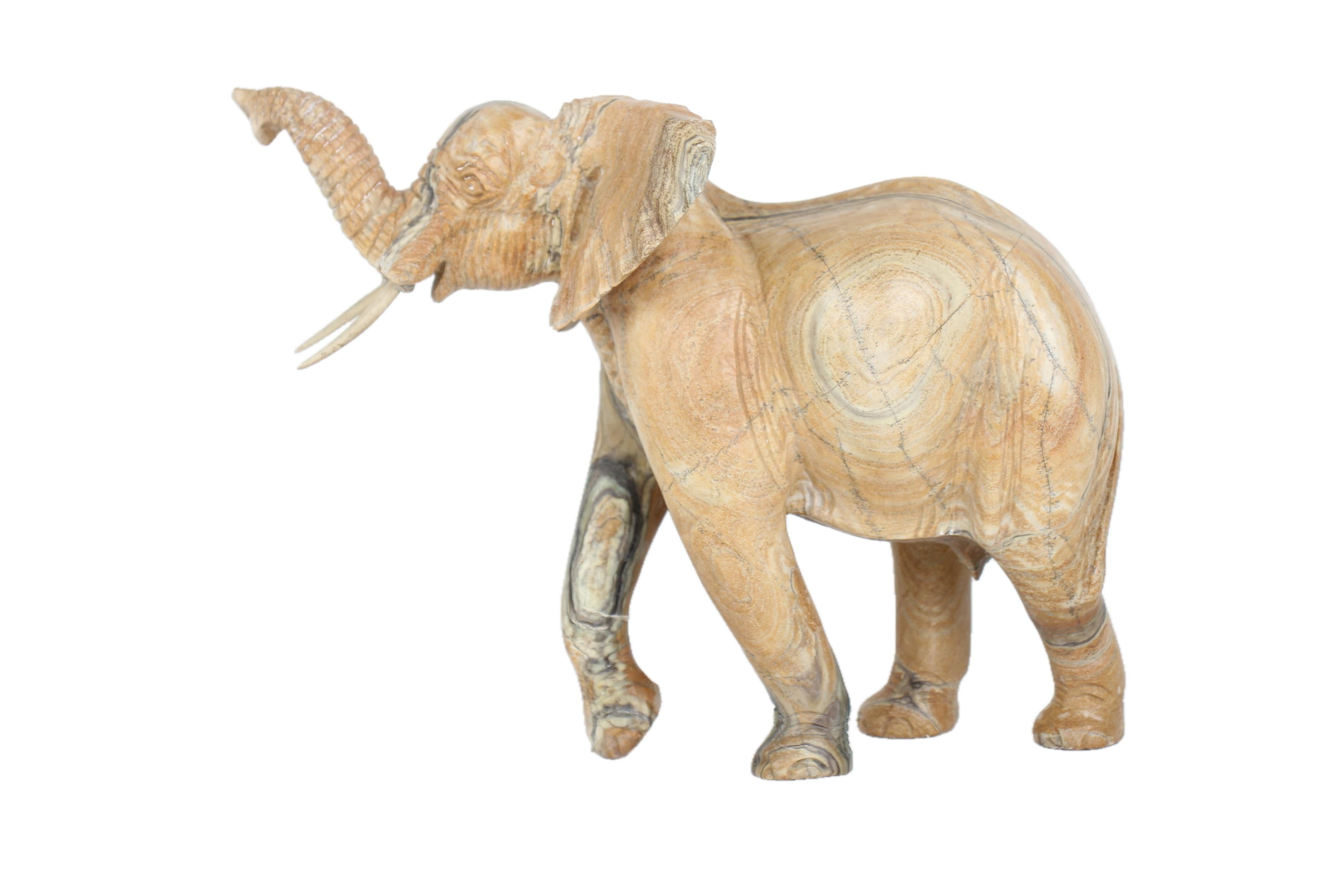 Shona Tribe Butter Jade Elephant ~7.9" Tall - New 2025 - Shona Stone