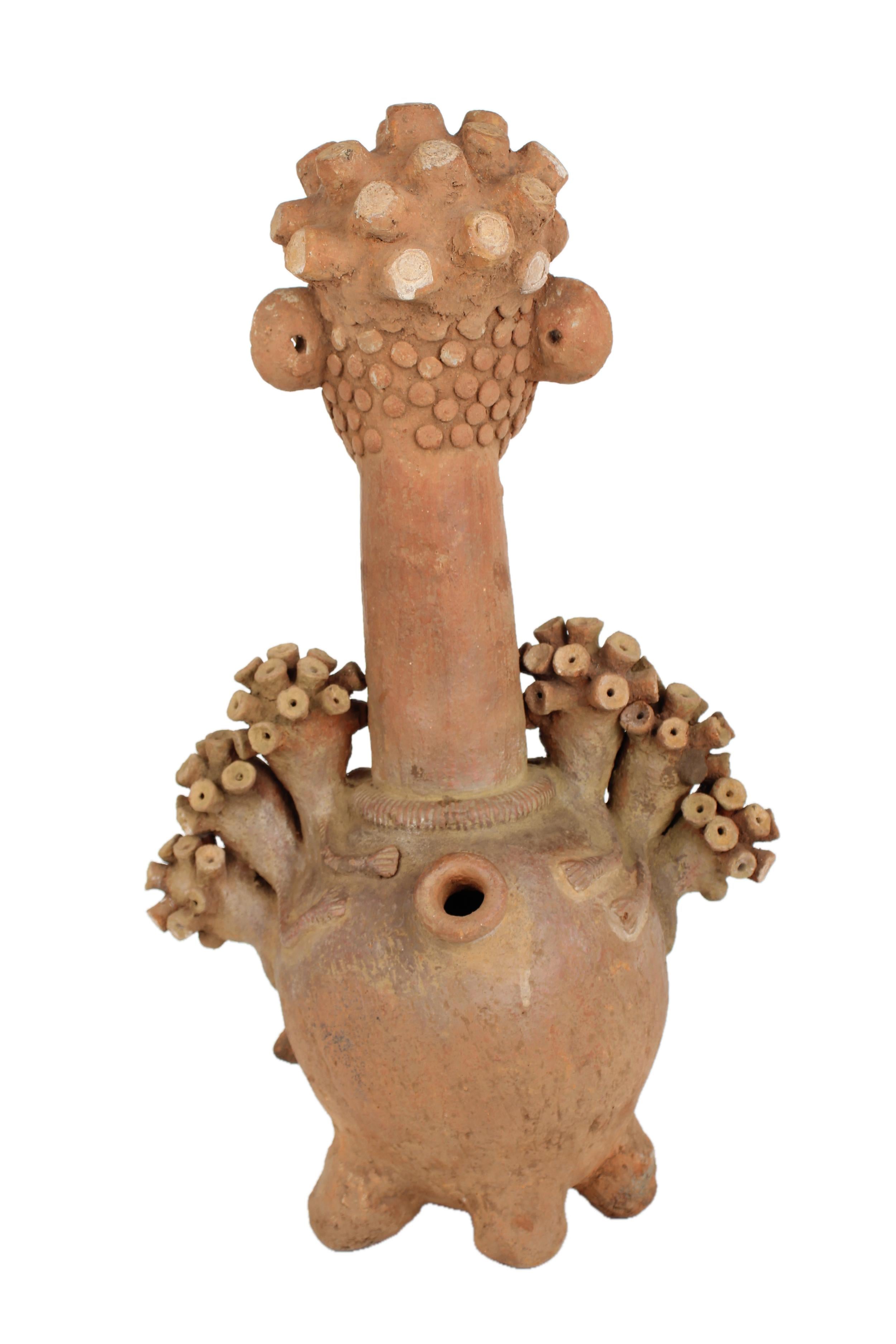 Igbo/Ibo Tribe Antique Terracotta Pot ~24.8" Tall - New 2025 - West African Artifacts