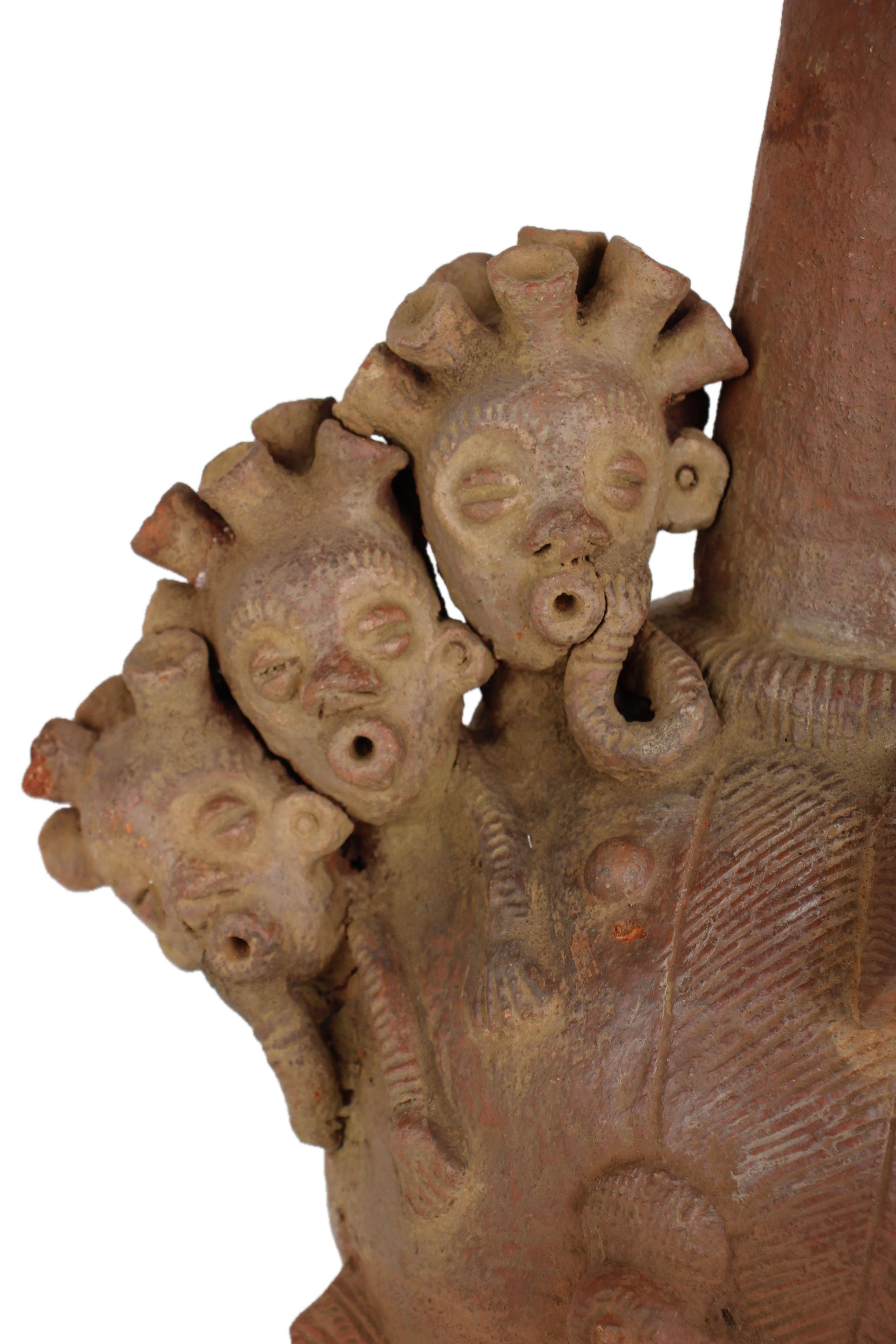 Igbo/Ibo Tribe Antique Terracotta Pot ~24.8" Tall - New 2025 - West African Artifacts