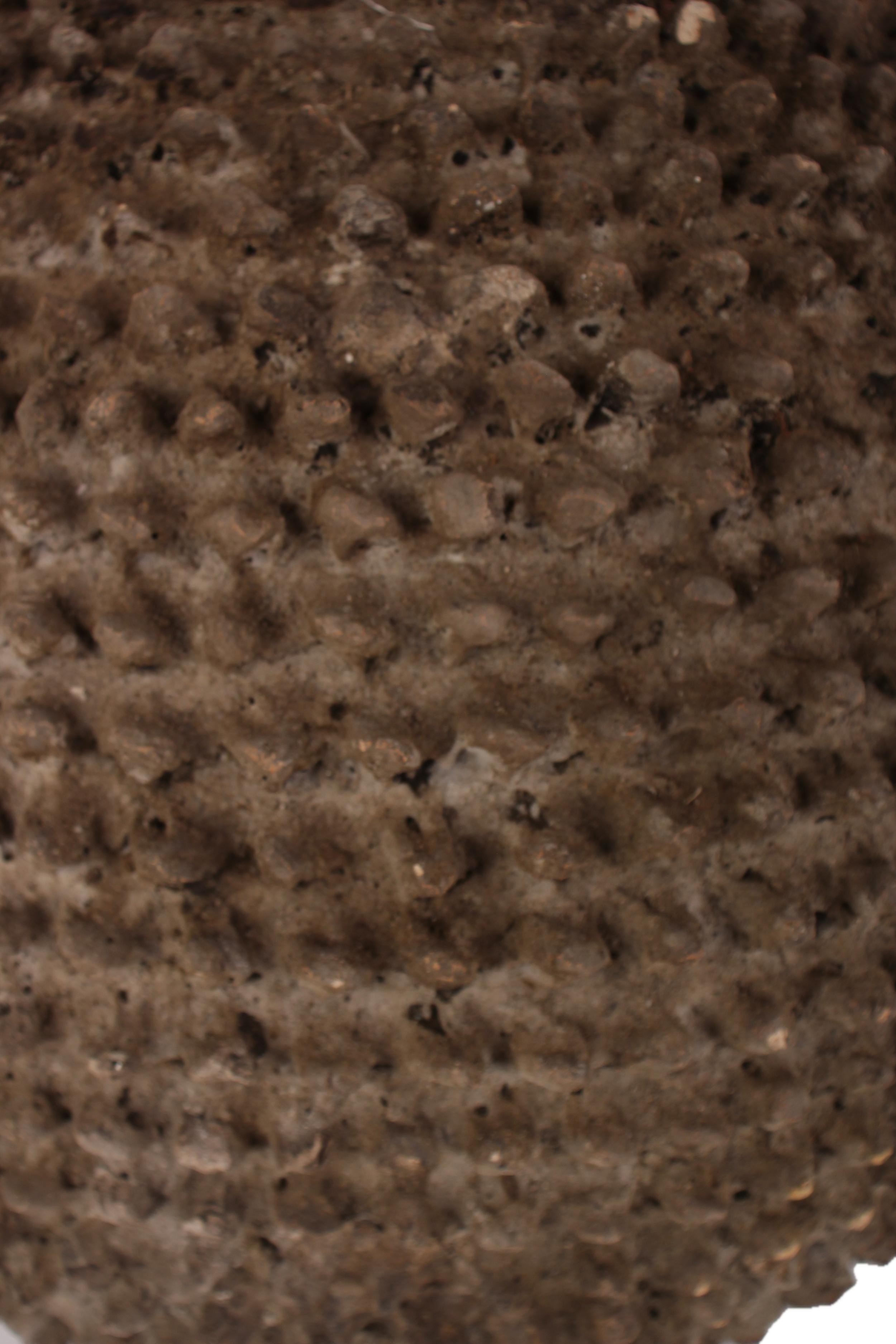 Mangbetu Tribe Terracotta Pot ~16.9" Tall - New 2025 - West African Artifacts