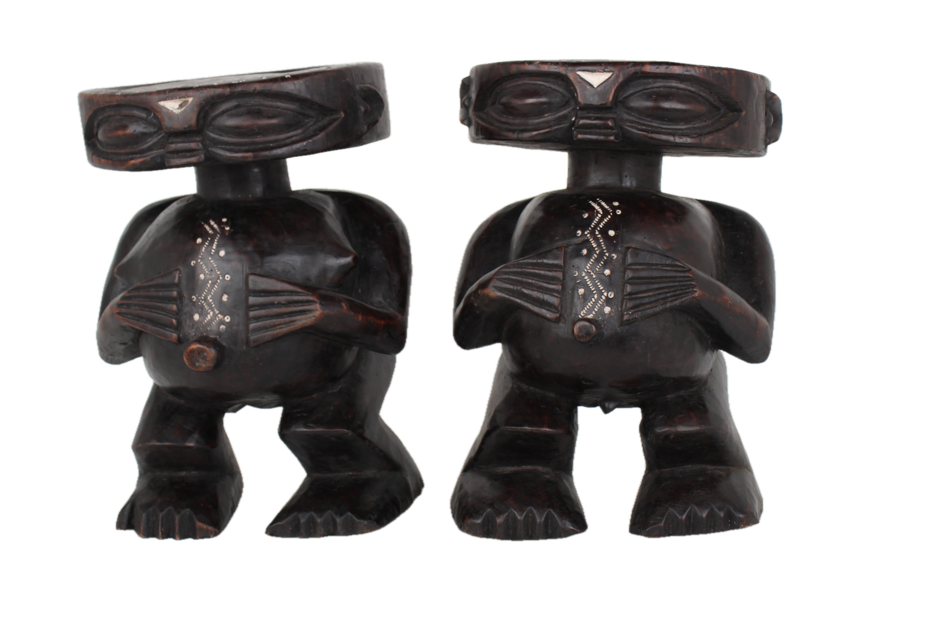 Pygmy Tribe Wooden and Basket Artifacts ~16.9" Tall - New 2025