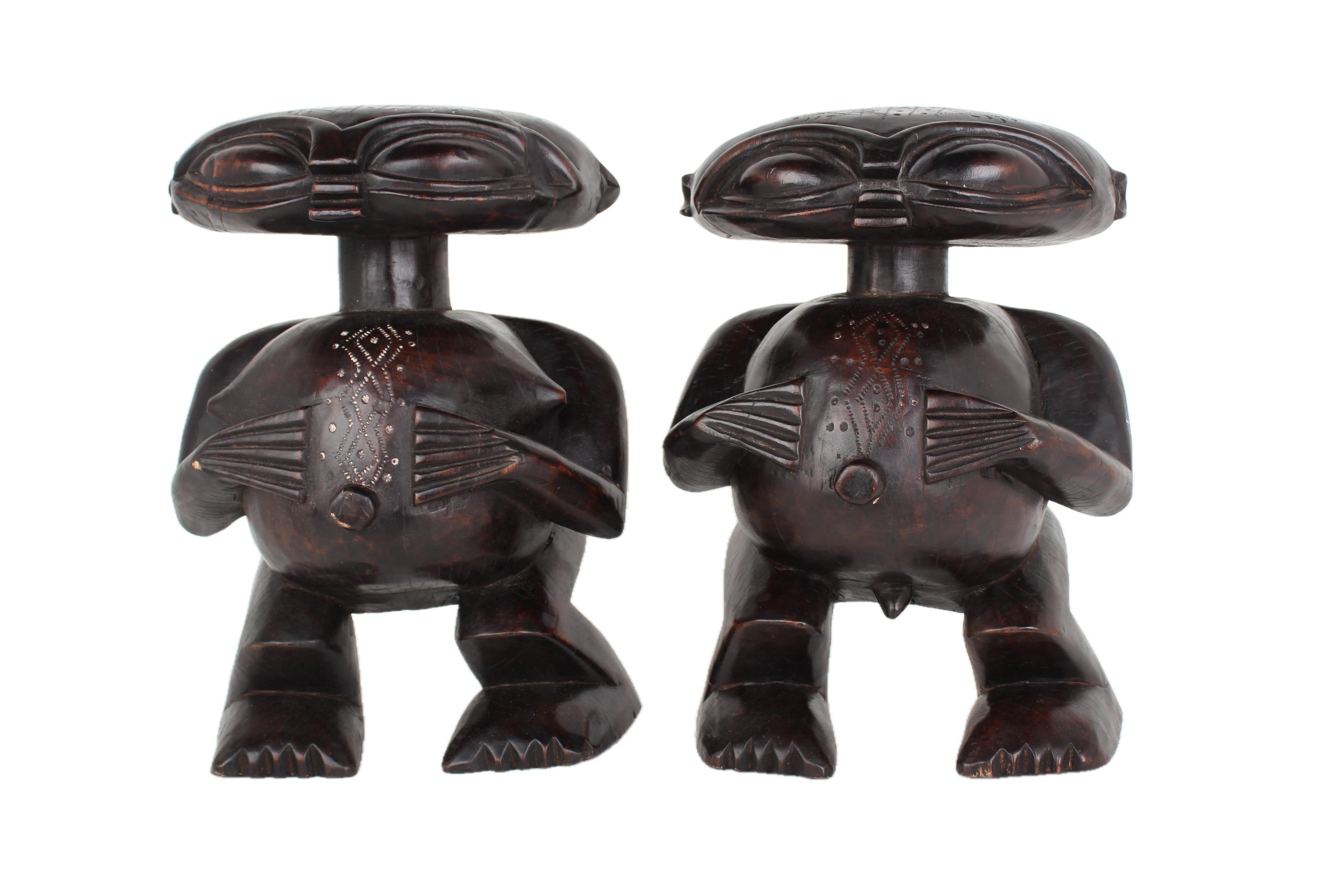 Pygmy Tribe Wooden and Basket Artifacts ~16.9" Tall - New 2025