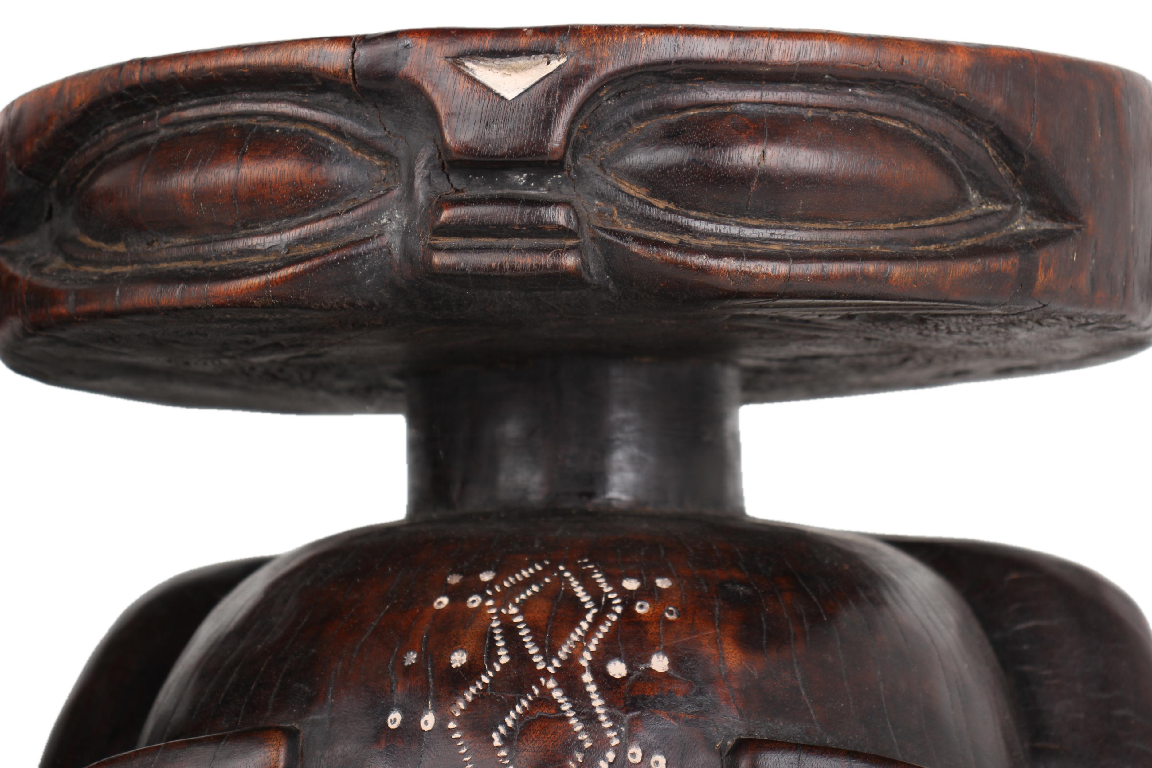 Pygmy Tribe Twa Couple Statues ~20.5" Tall - New 2025 - Wooden and Basket Artifacts